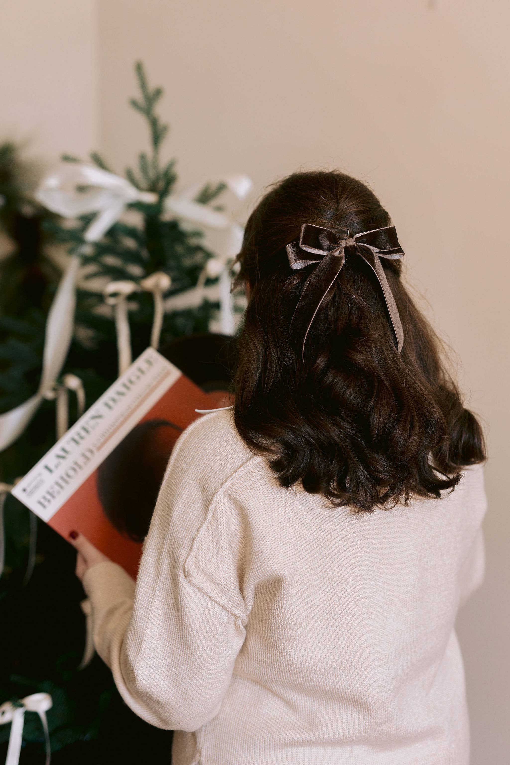 Short Velvet Hair Barrette | Alice Bow - Short Length