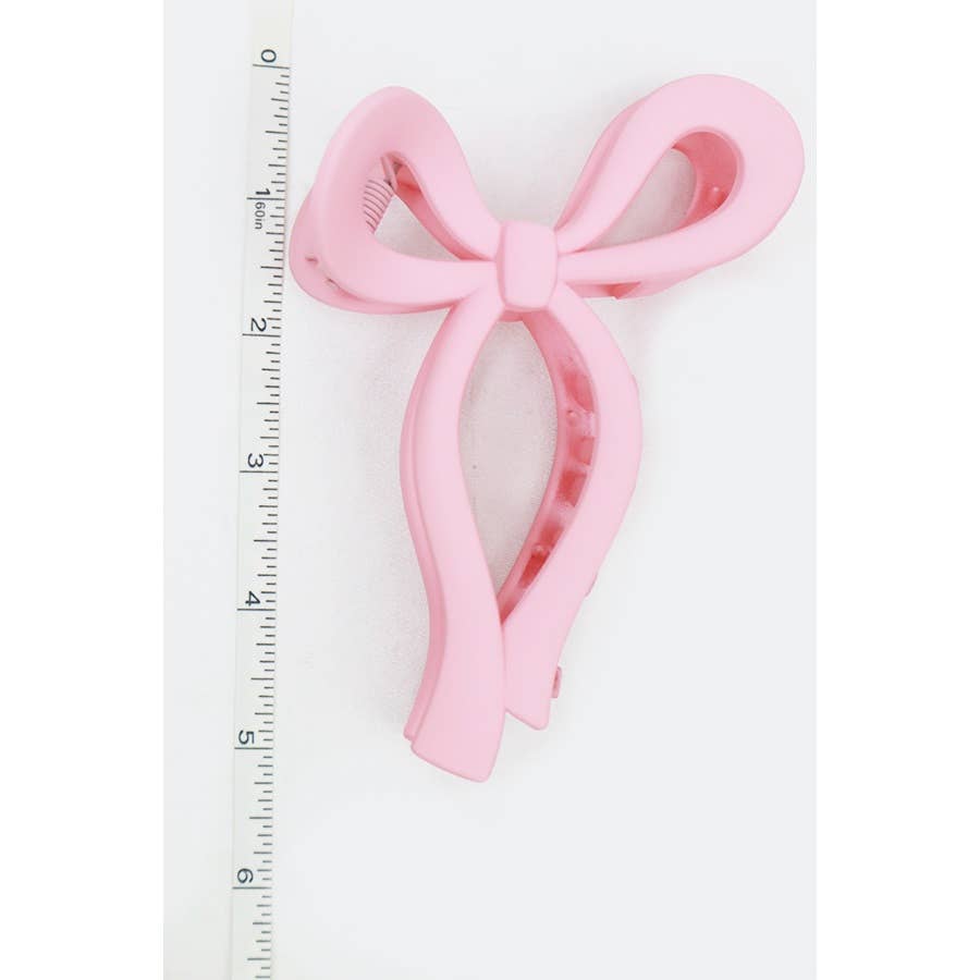 Matte Pastel Bow Hair Claw