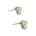 Pearl Trio Stud Earrings
