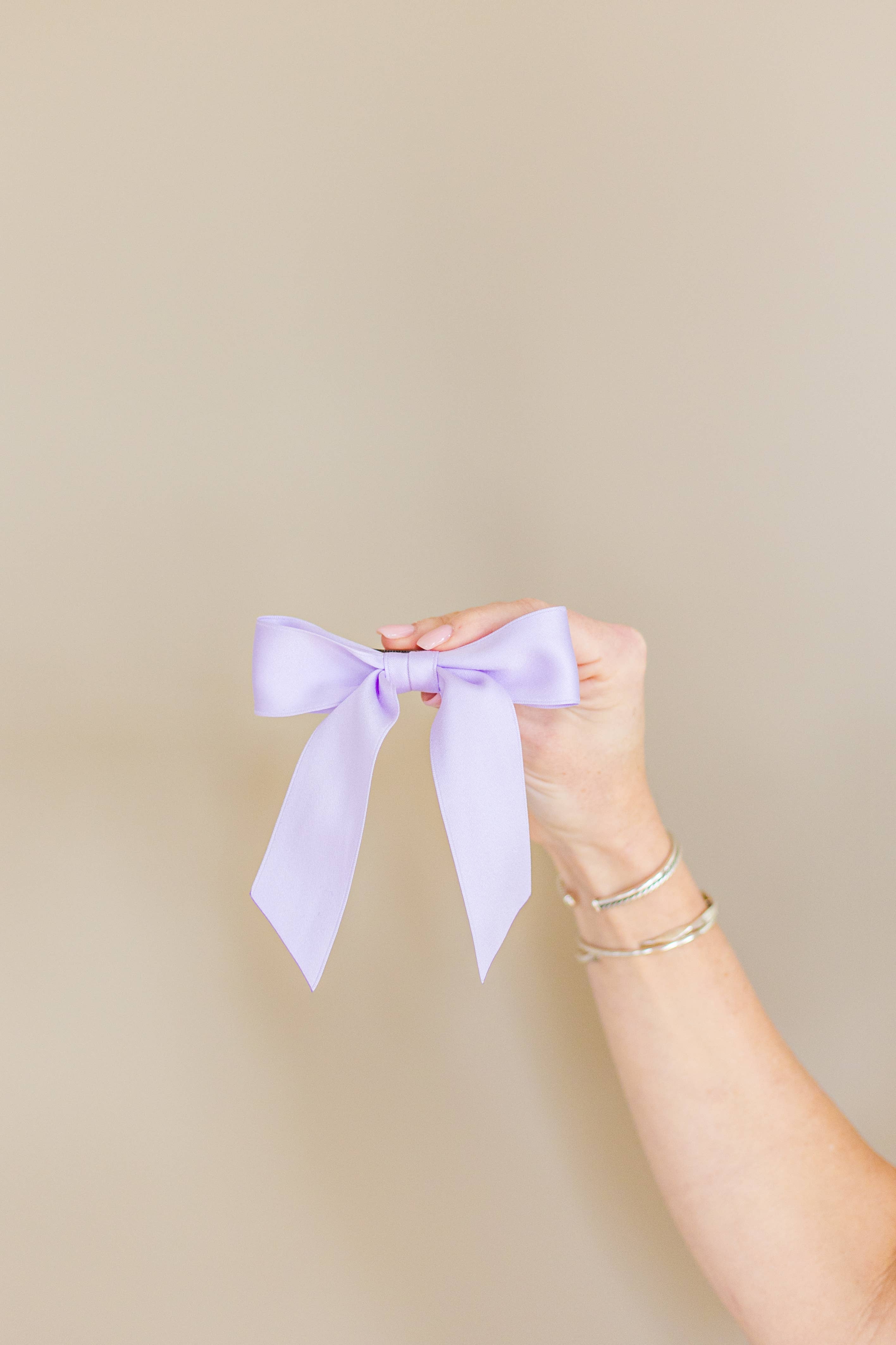 Small Matte Satin Hair Barrette | Delora Bow
