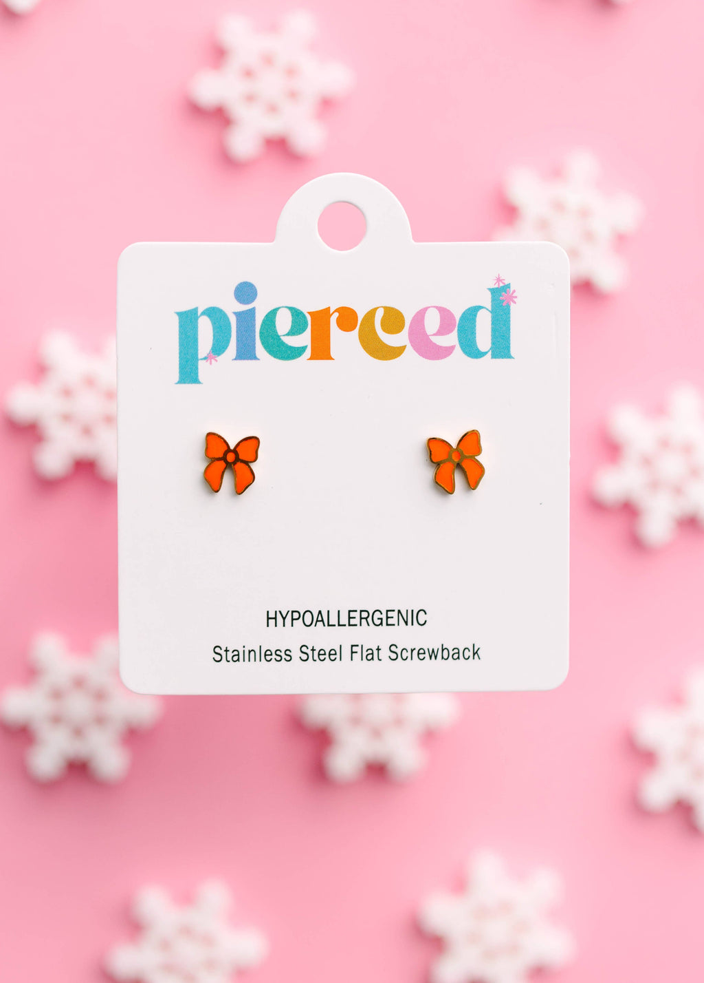 Red Bow Earrings