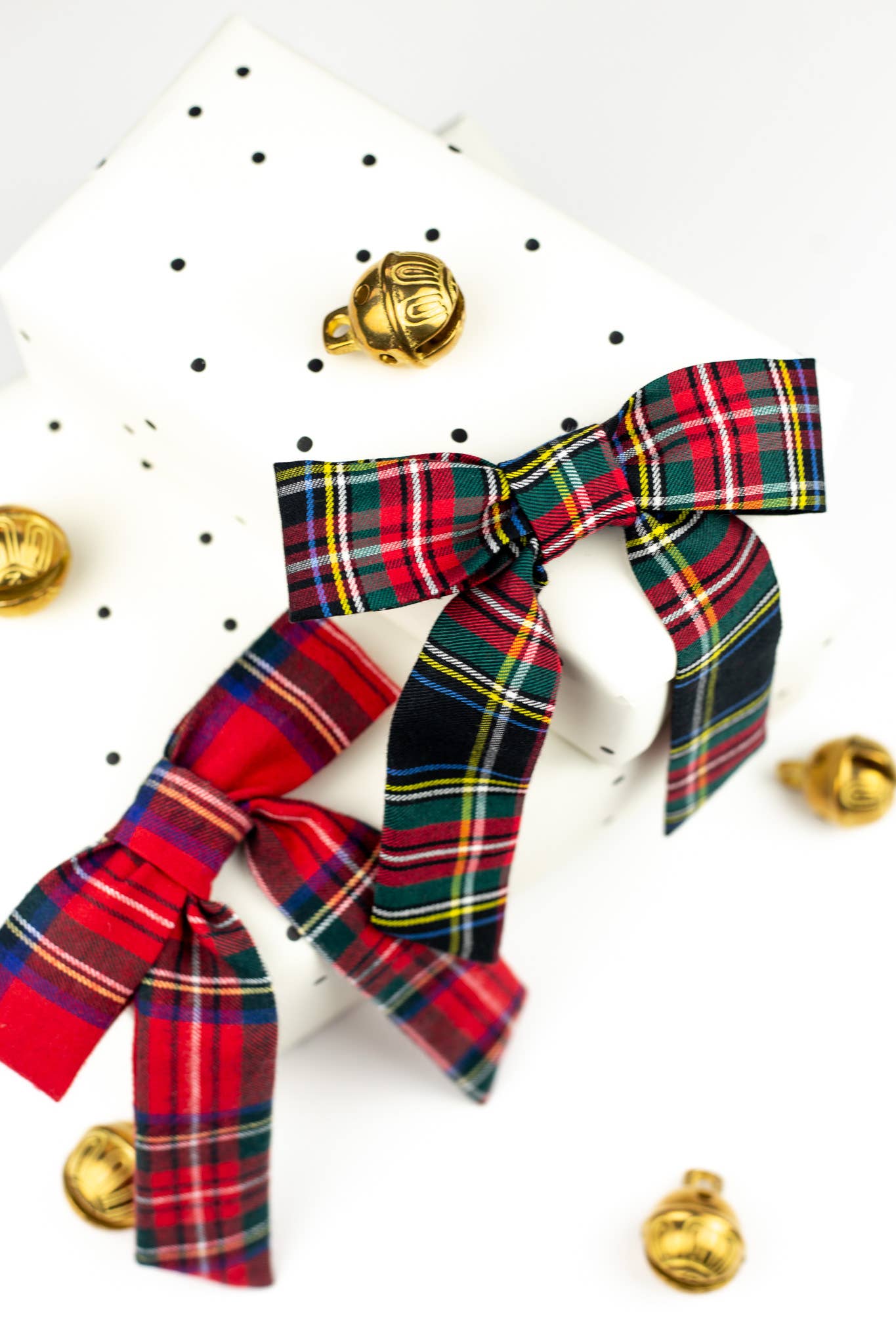 Tartan Christmas Plaid Hair Barrette | Emily Bow