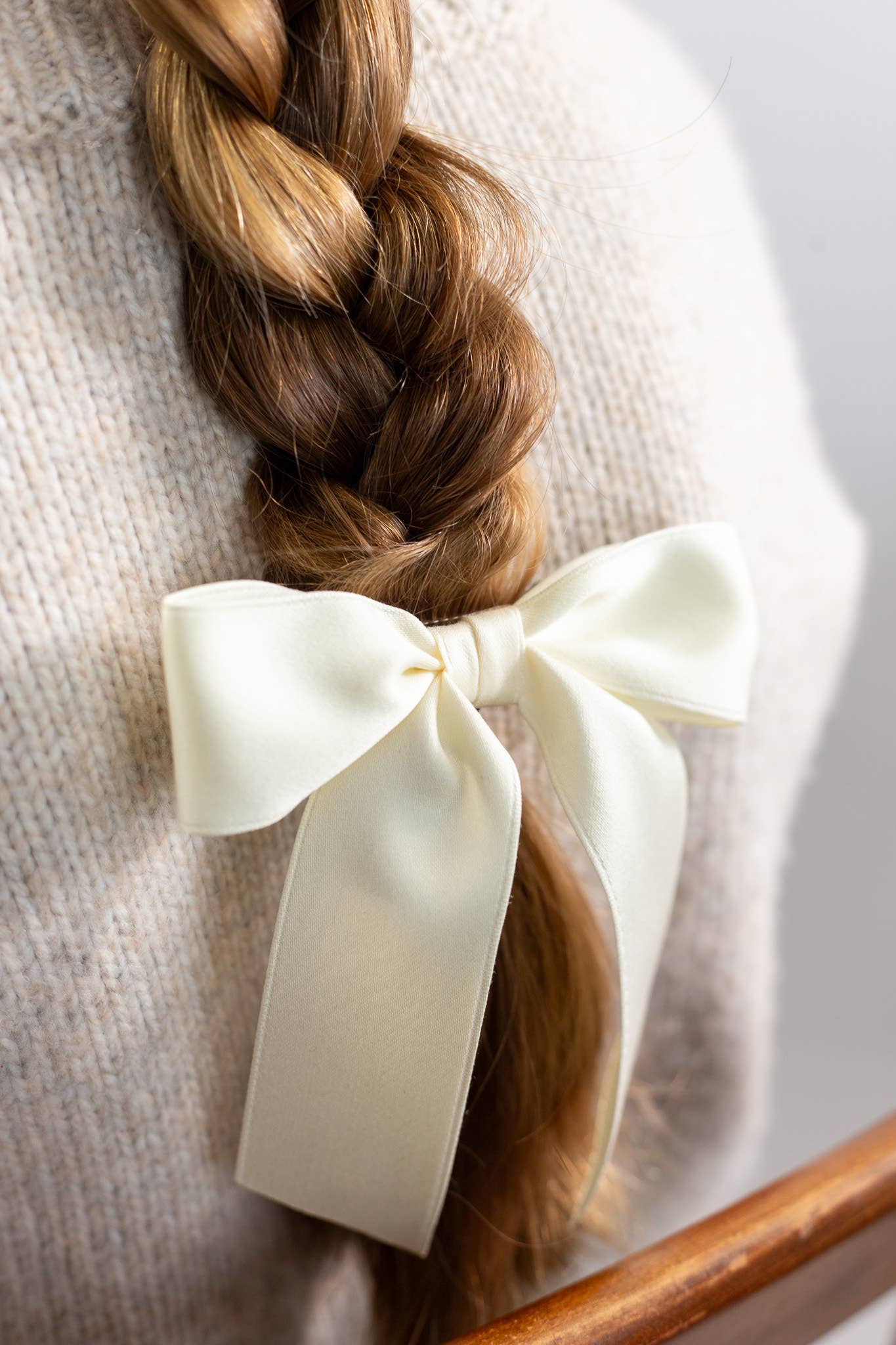 Small Matte Satin Hair Barrette | Delora Bow