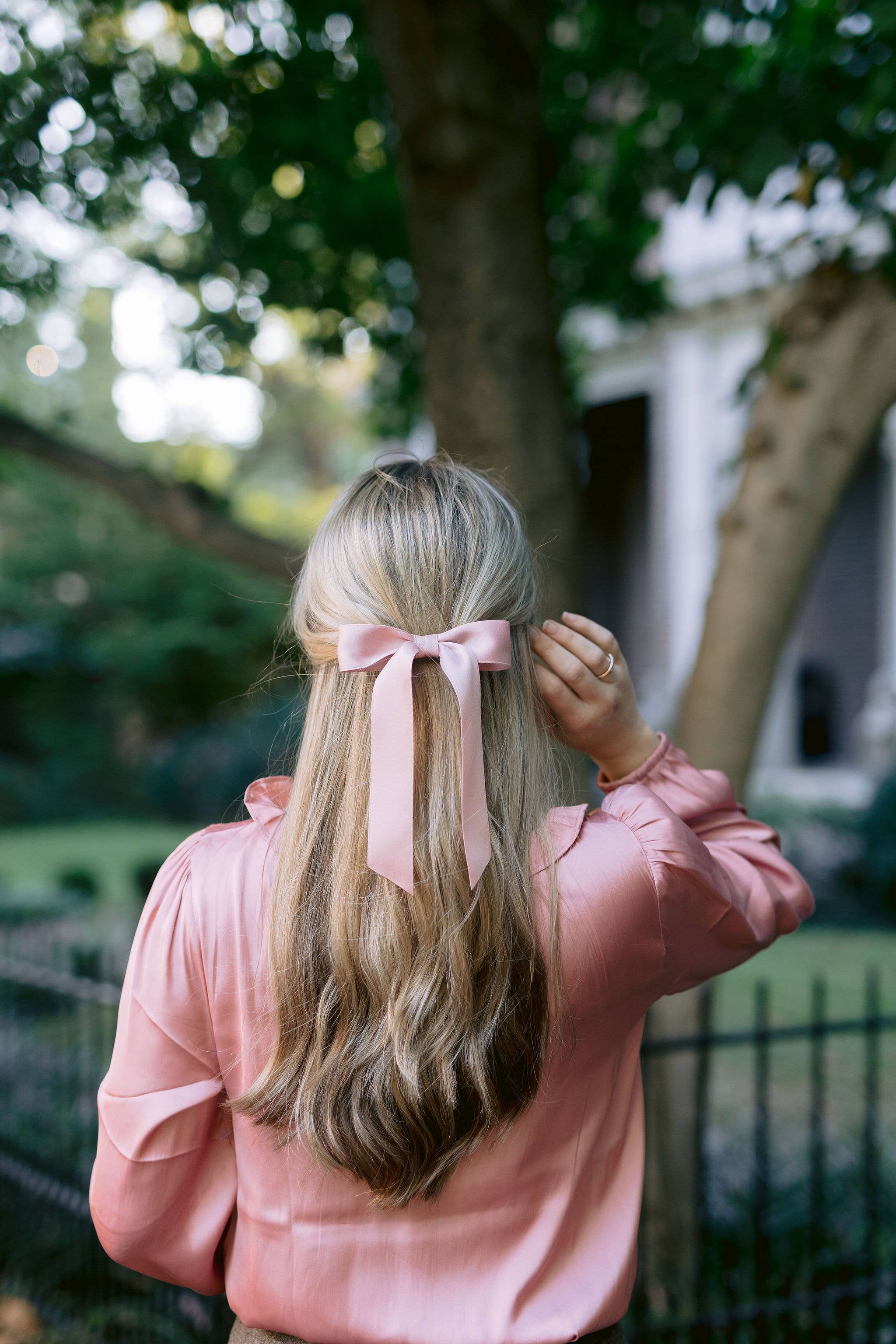 Medium Matte Satin Hair Barrette | Florence Bow