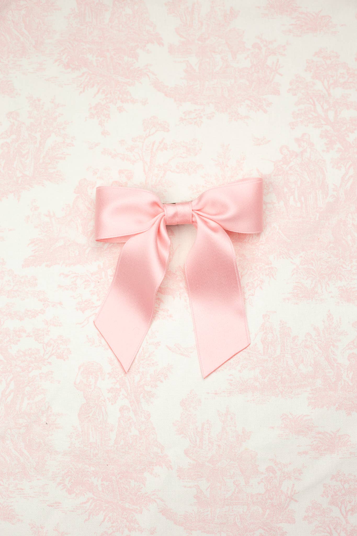 Small Matte Satin Hair Barrette | Delora Bow