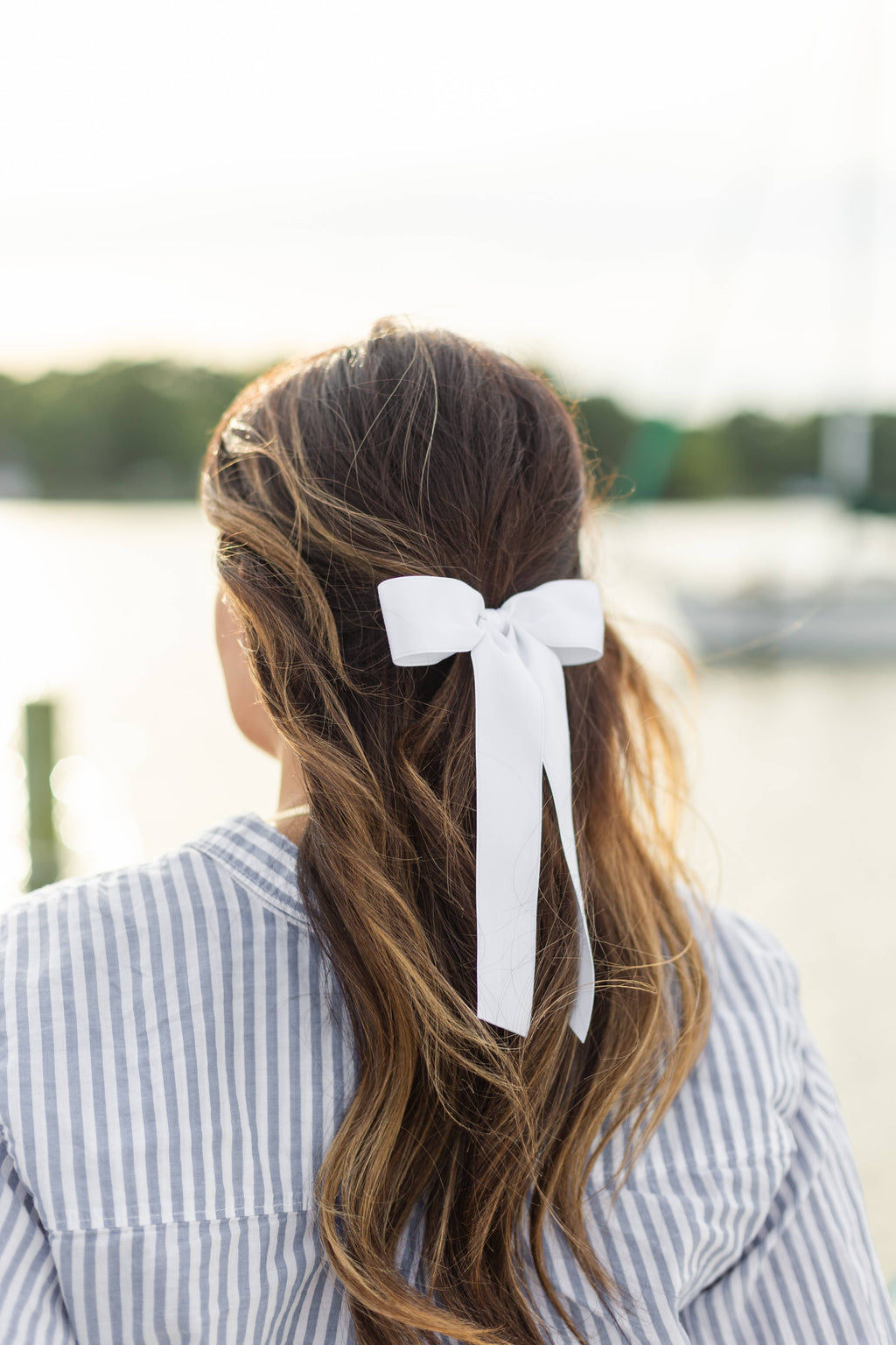 Medium Matte Satin Hair Barrette | Florence Bow