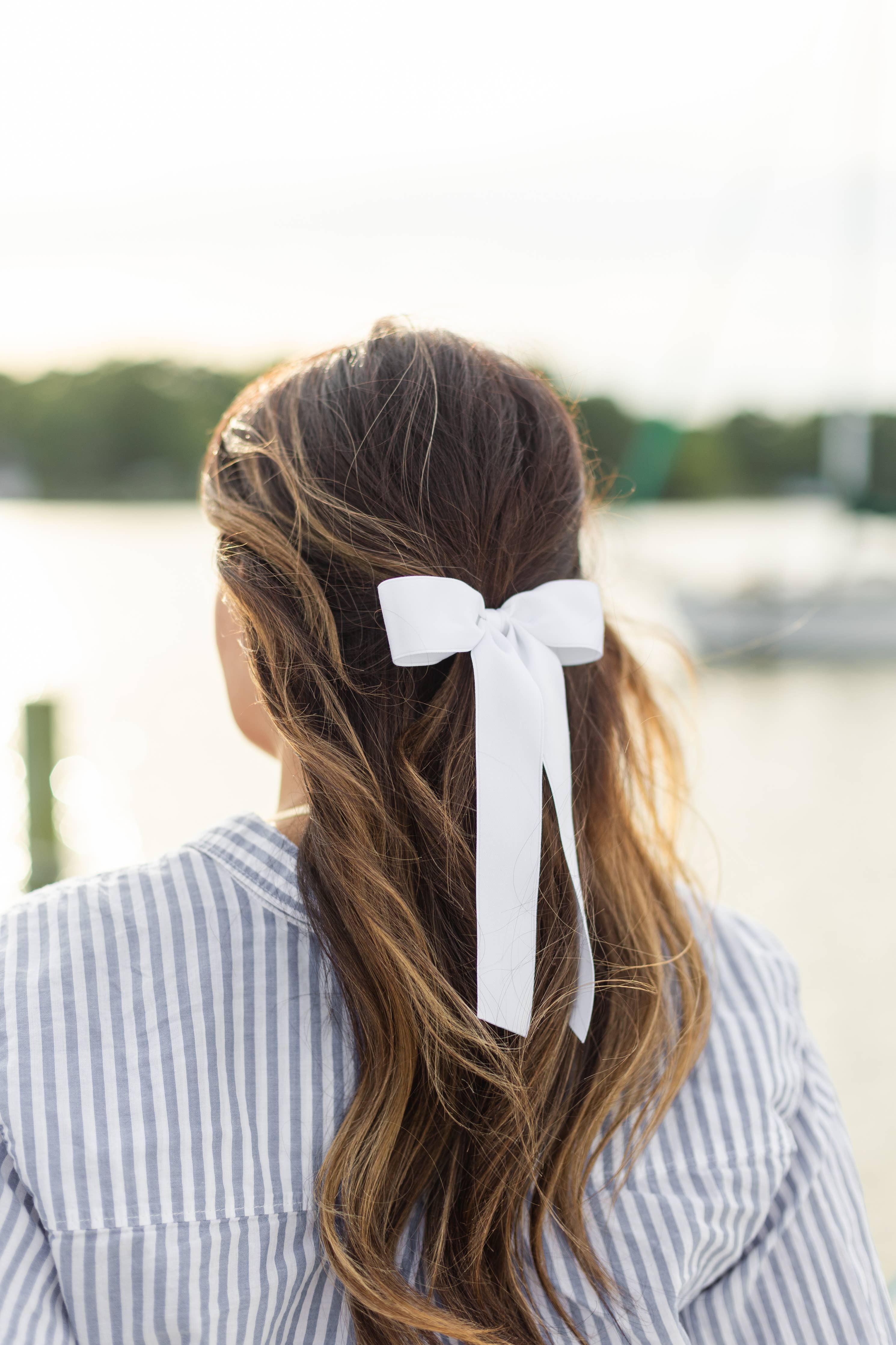 Medium Matte Satin Hair Barrette | Florence Bow