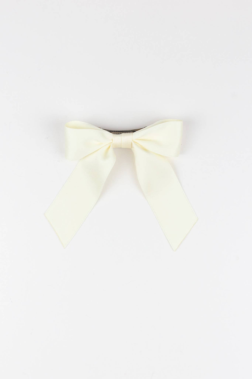 Small Matte Satin Hair Barrette | Delora Bow