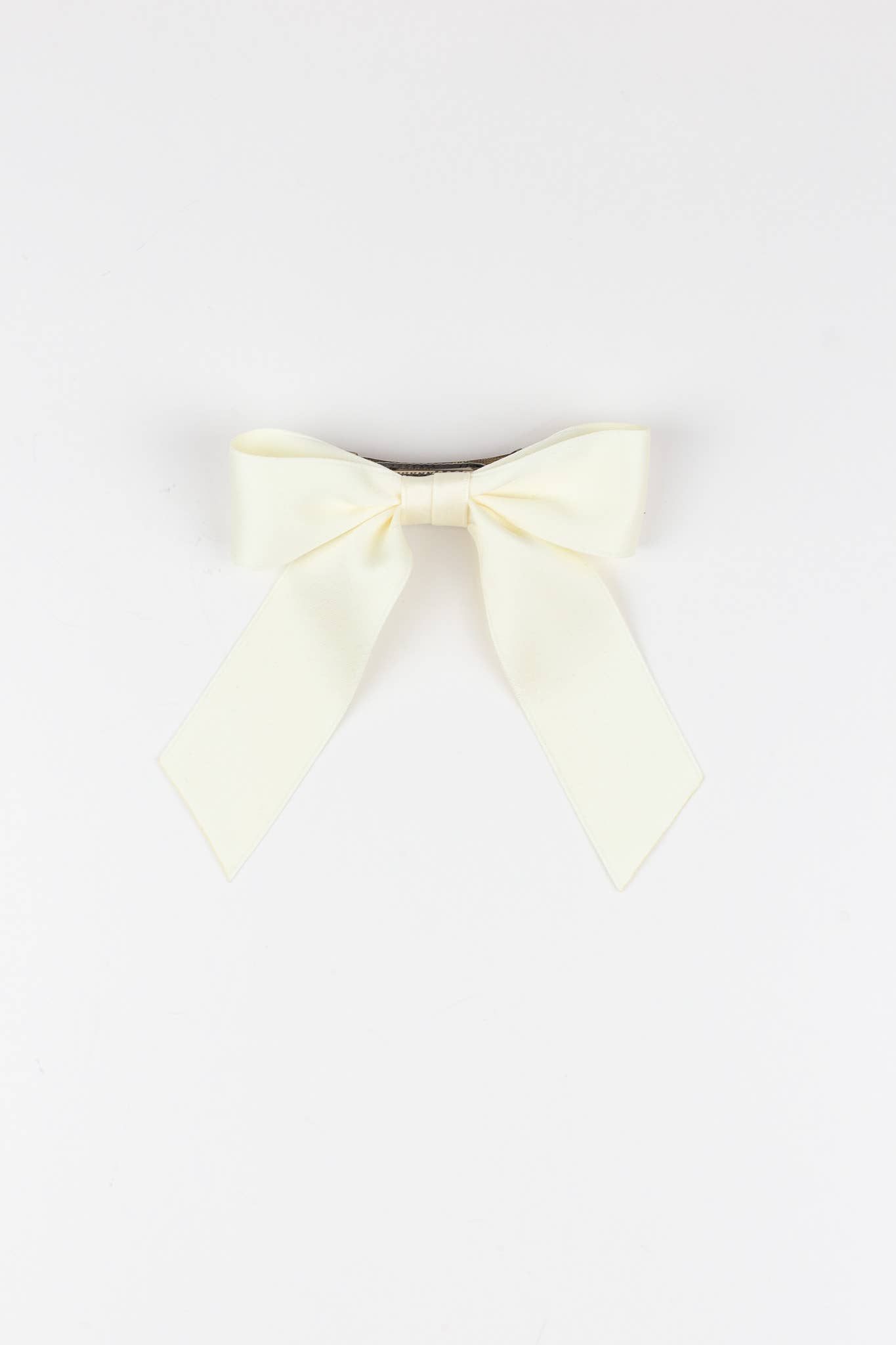 Small Matte Satin Hair Barrette | Delora Bow