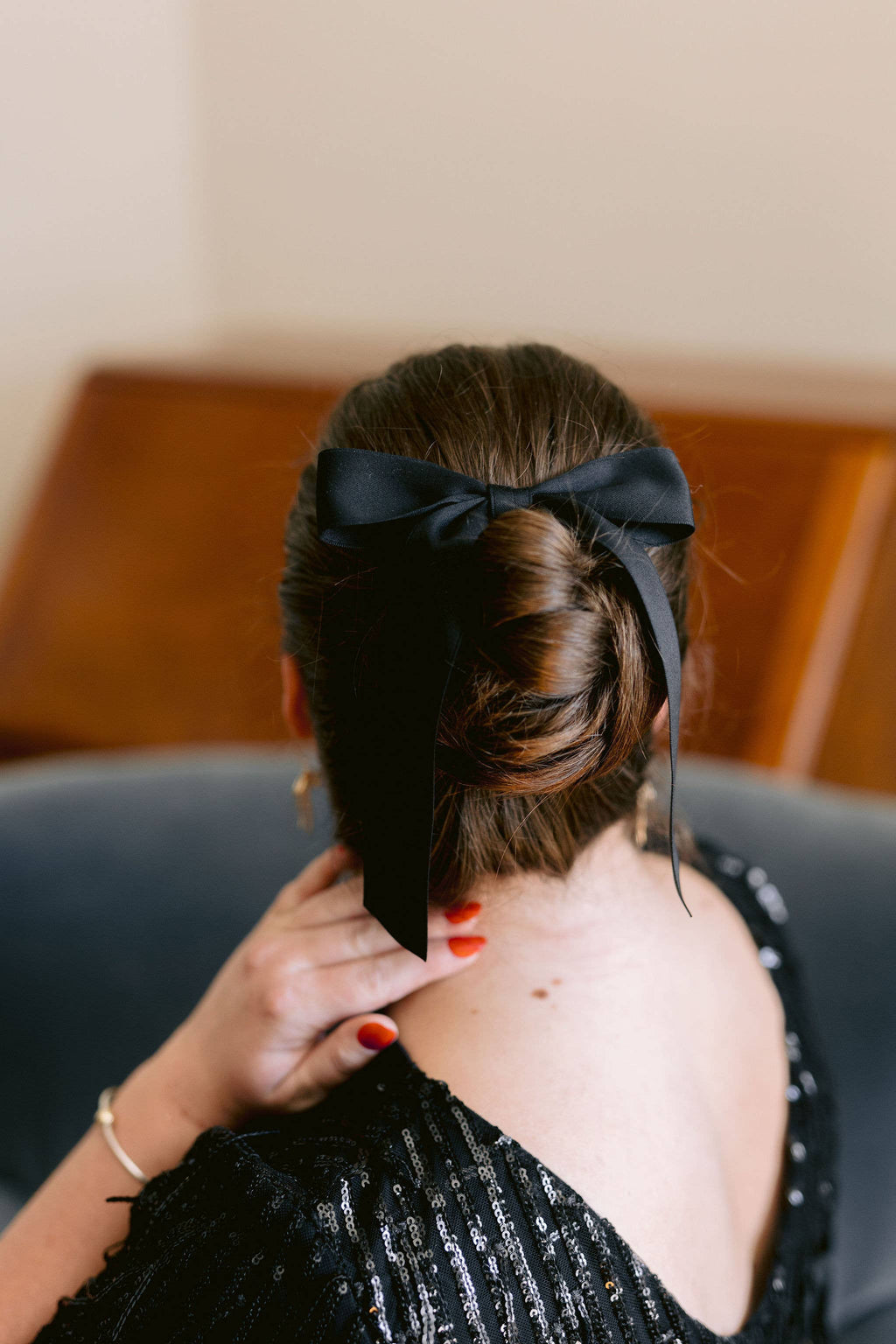 Medium Matte Satin Hair Barrette | Florence Bow