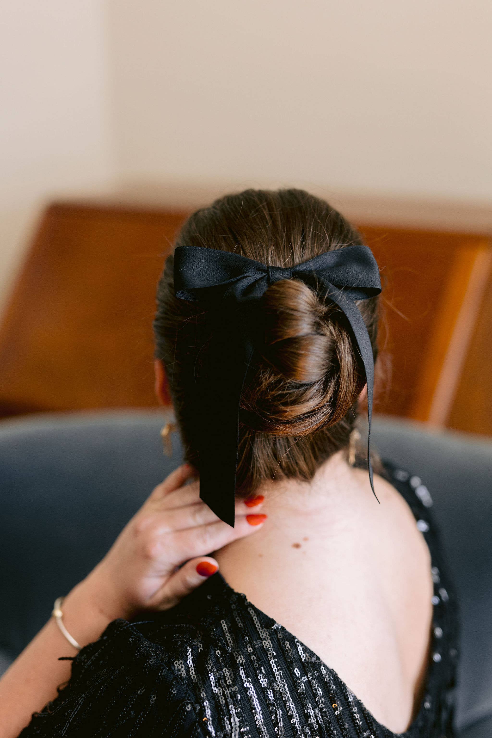 Medium Matte Satin Hair Barrette | Florence Bow