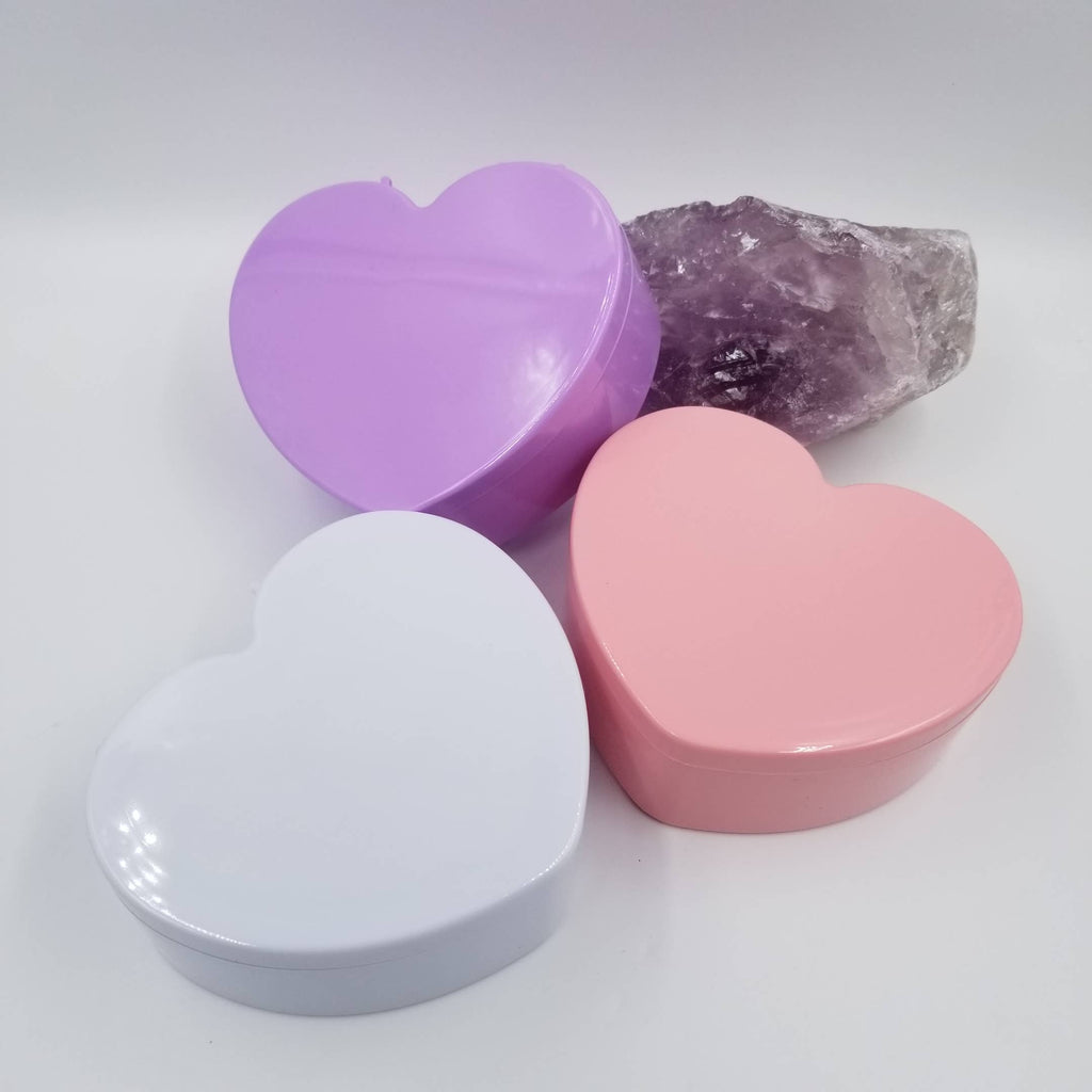 Heart Jewelry Box and Beads | Purple or Pink (Personalize)