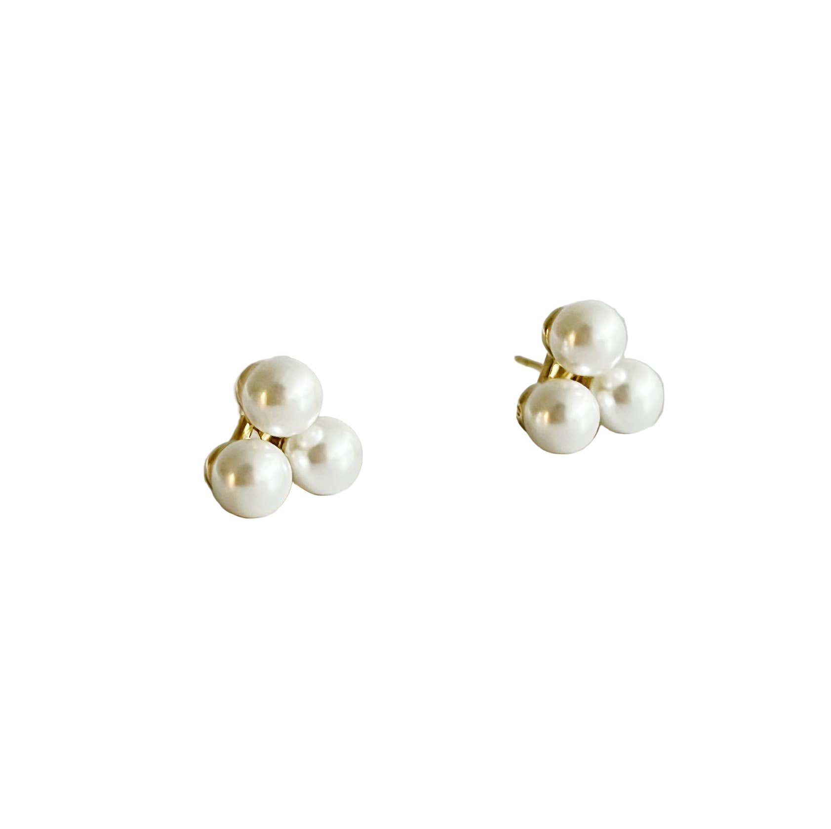 Pearl Trio Stud Earrings