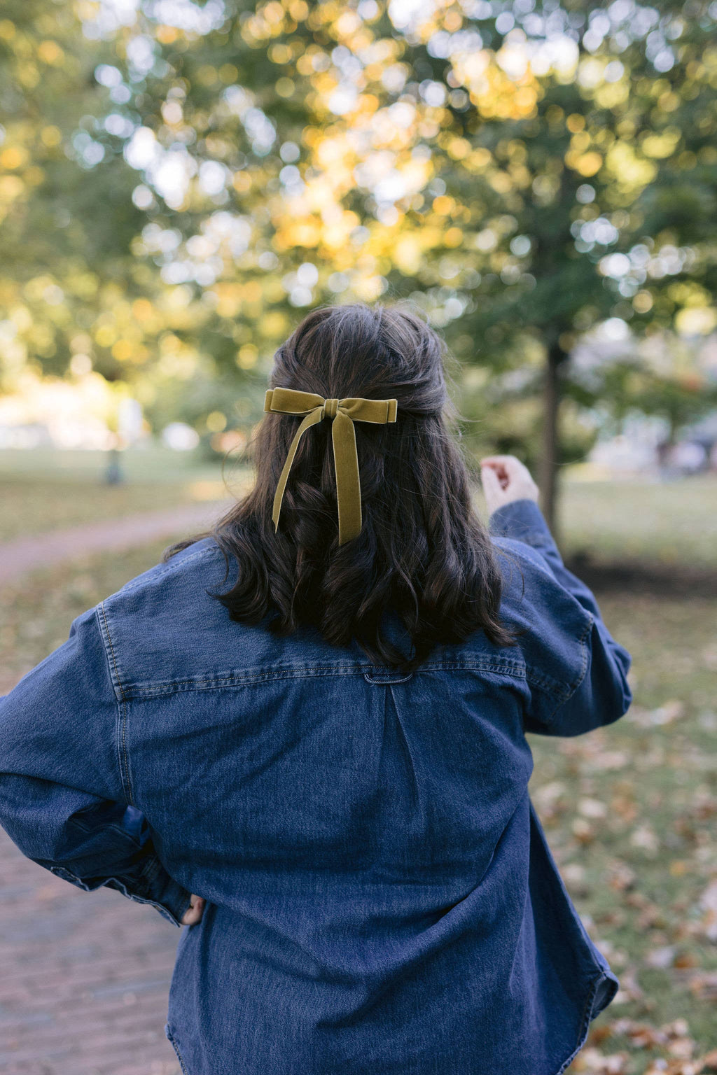 Short Velvet Hair Barrette | Alice Bow - Short Length