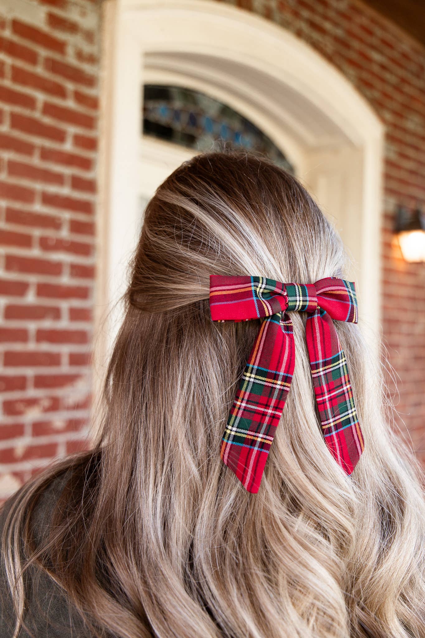 Tartan Christmas Plaid Hair Barrette | Emily Bow