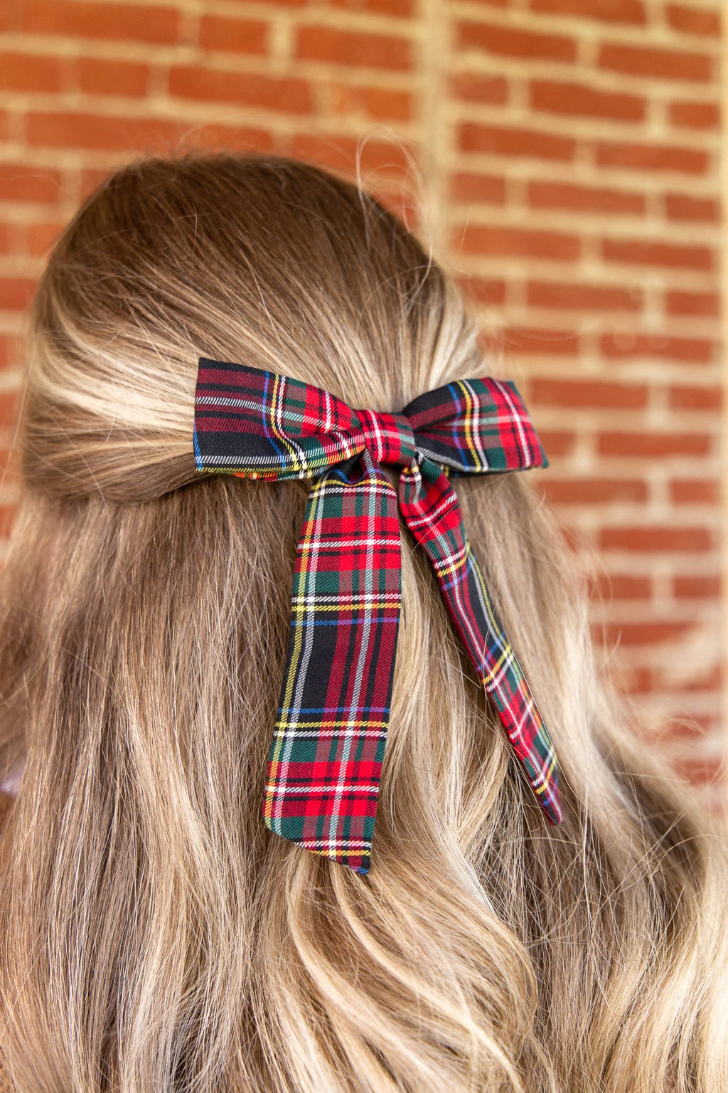 Tartan Christmas Plaid Hair Barrette | Emily Bow