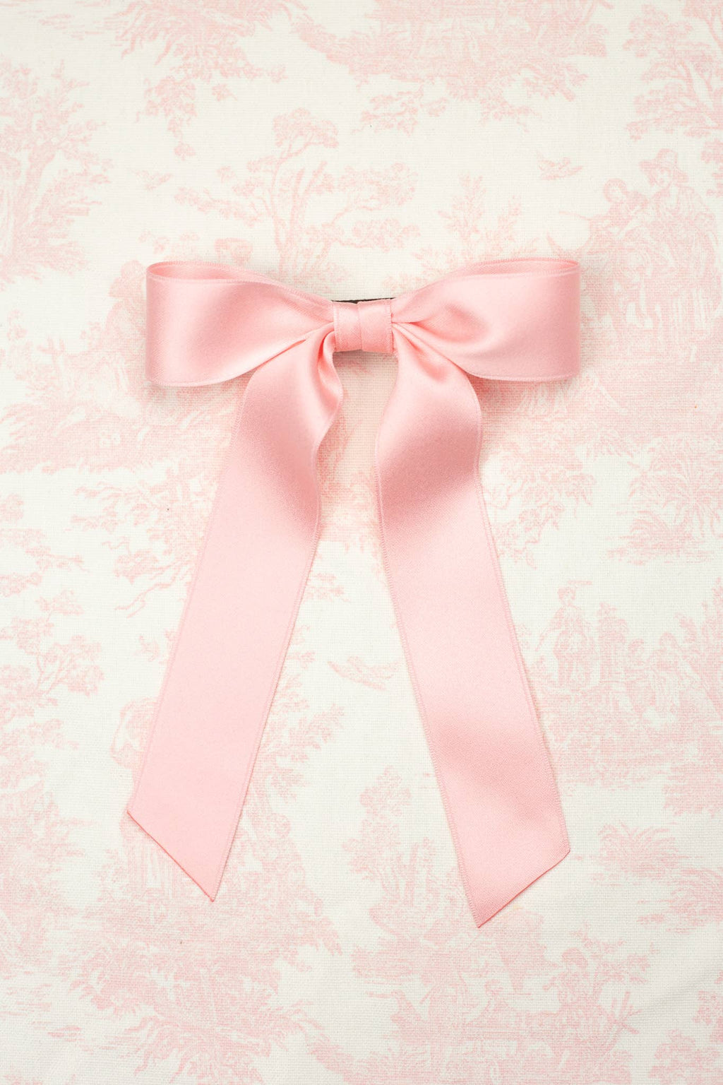 Medium Matte Satin Hair Barrette | Florence Bow
