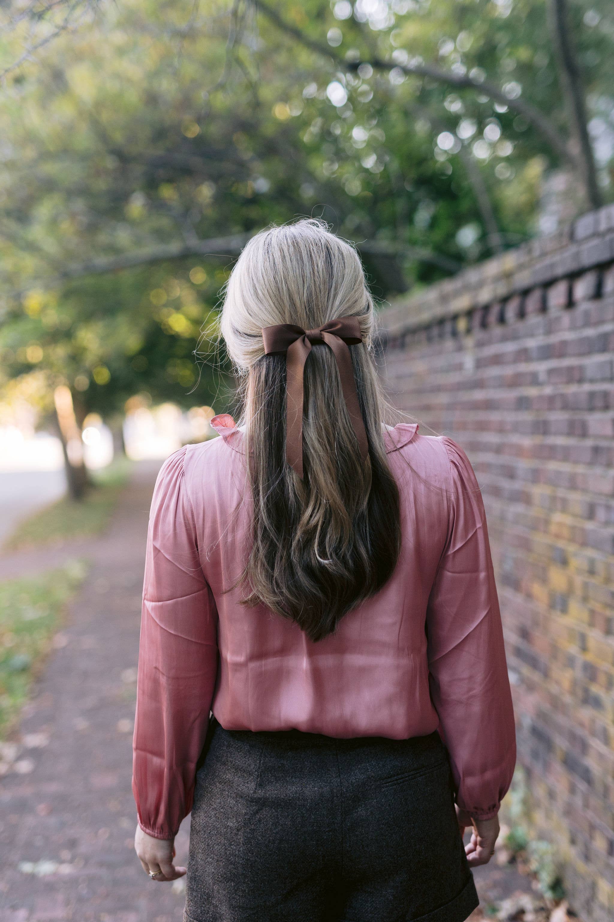 Medium Matte Satin Hair Barrette | Florence Bow