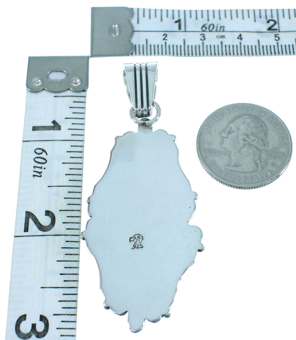 American Indian Turquoise Sterling Silver Pendant SX105679