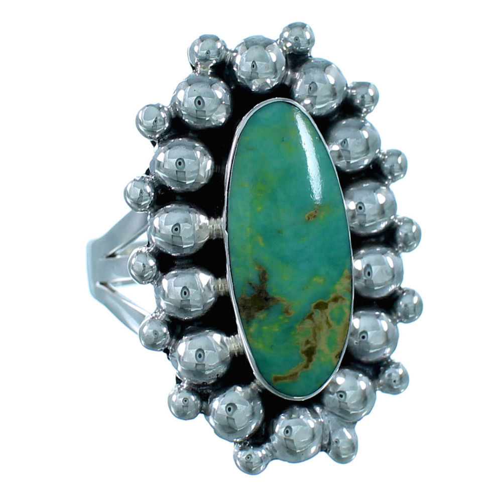 Turquoise Genuine Sterling Silver Navajo Indian Ring