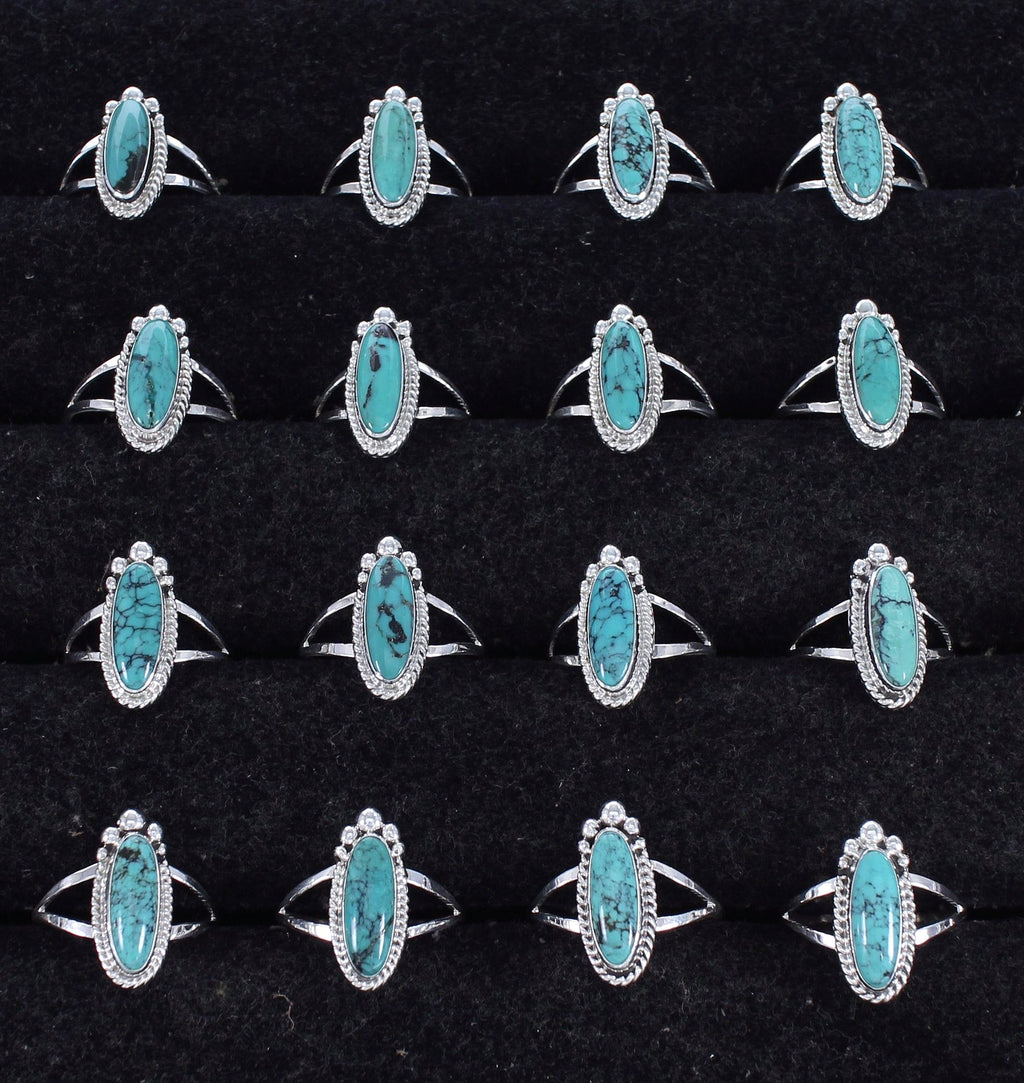Turquoise And Sterling Silver Navajo Ring