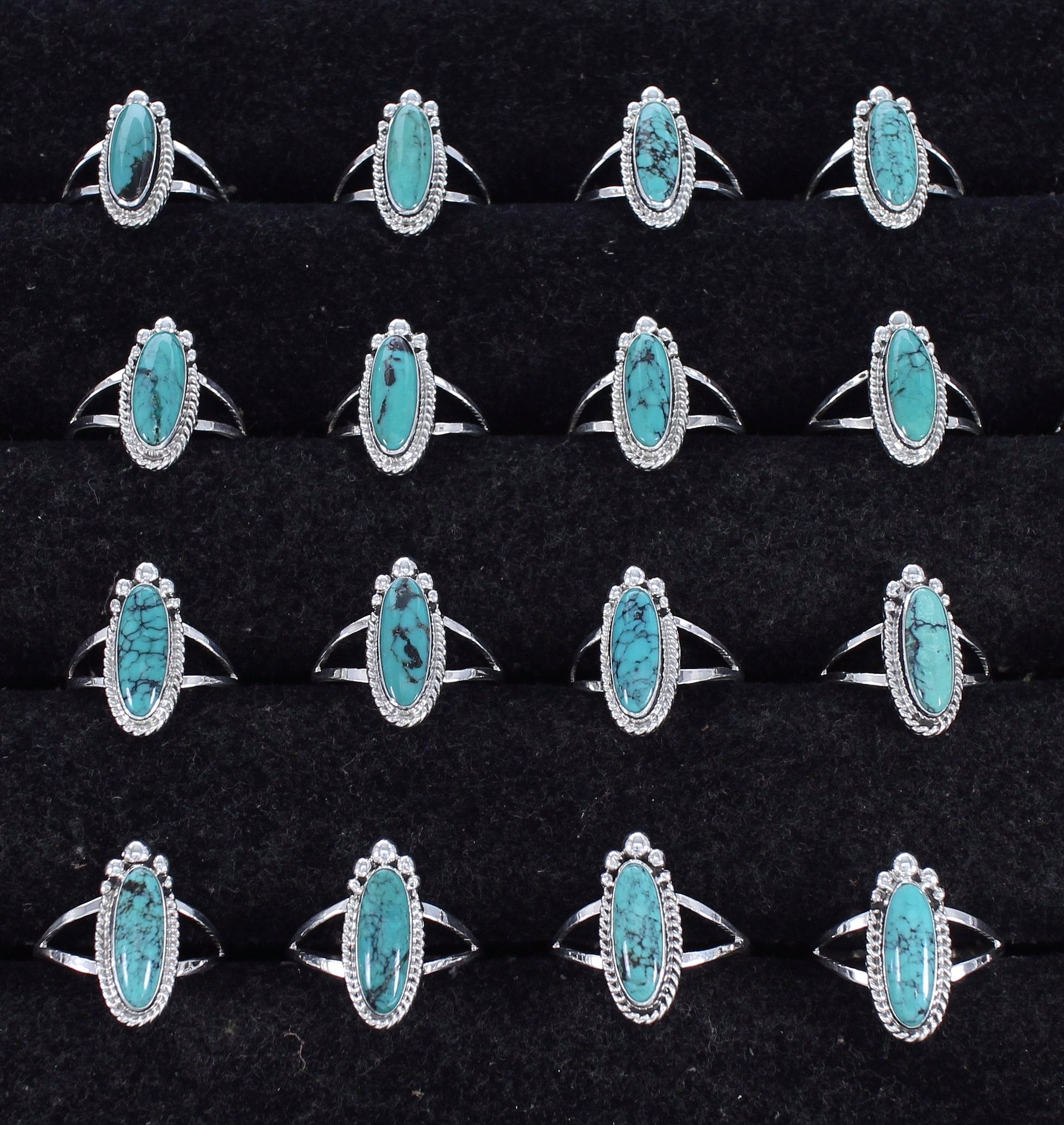 Turquoise And Sterling Silver Navajo Ring