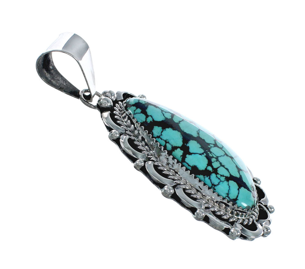 Native American Turquoise Sterling Silver Pendant Jewelry TX10048