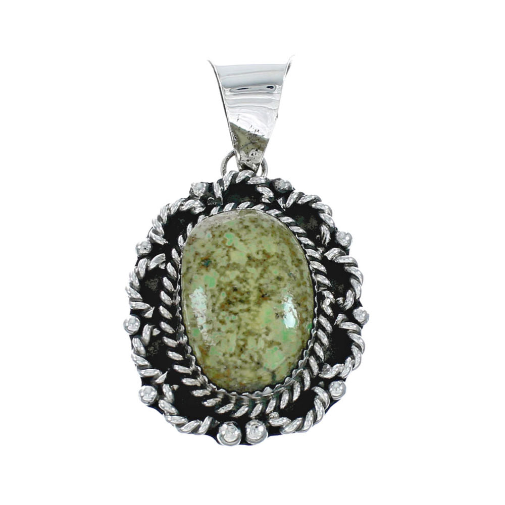 Navajo Sterling Silver Turquoise Native American Pendant TX10271