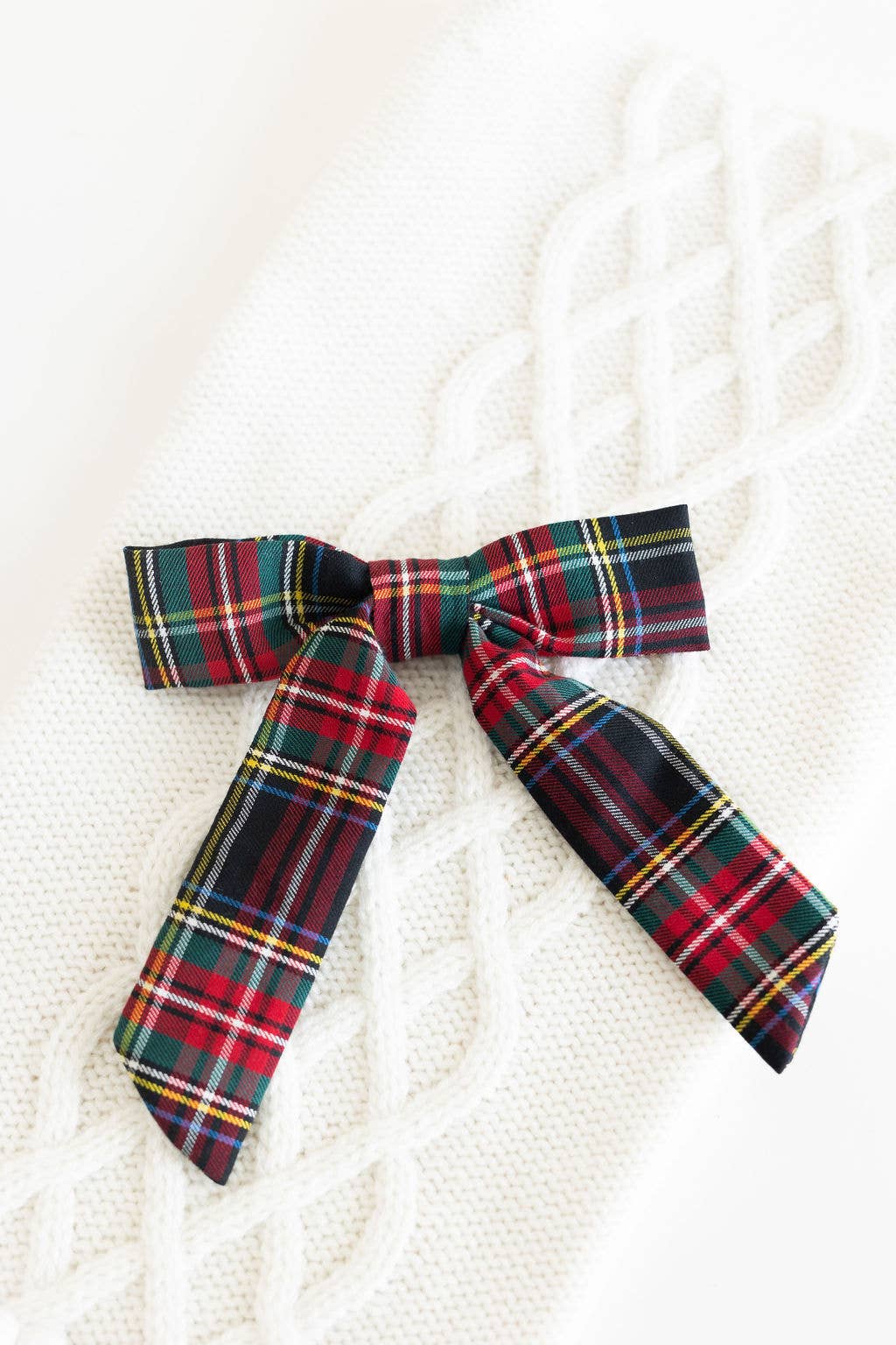 Tartan Christmas Plaid Hair Barrette | Emily Bow