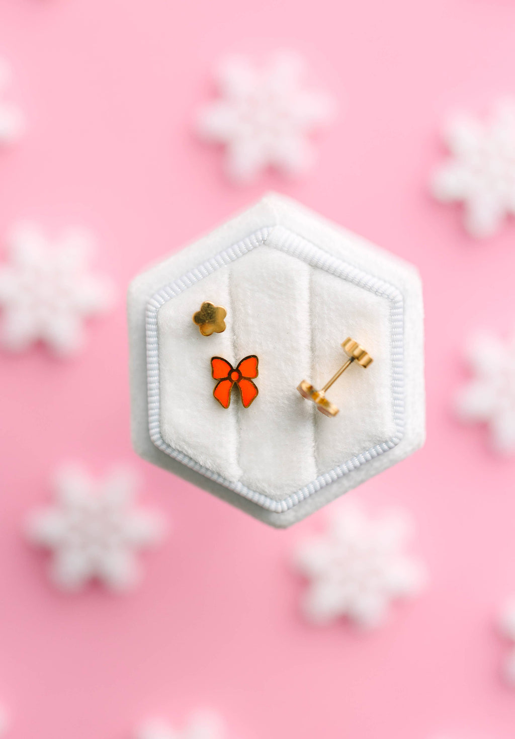 Red Bow Earrings