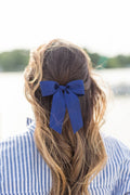 Small Matte Satin Hair Barrette | Delora Bow