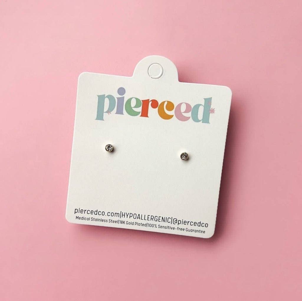 Tiny Diamond Earrings