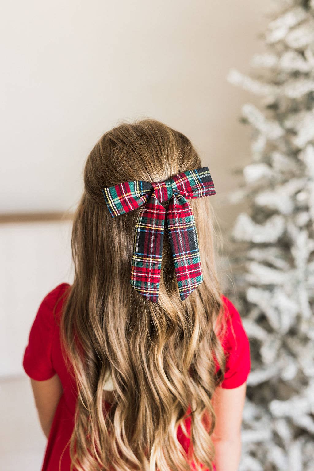 Tartan Christmas Plaid Hair Barrette | Emily Bow