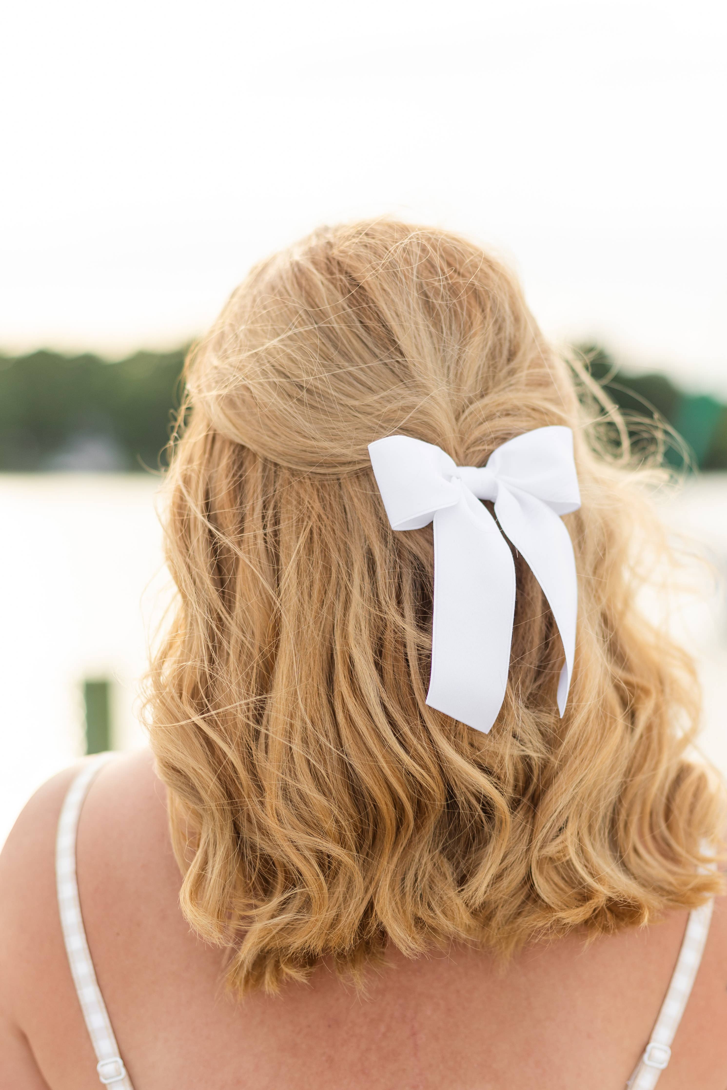 Small Matte Satin Hair Barrette | Delora Bow