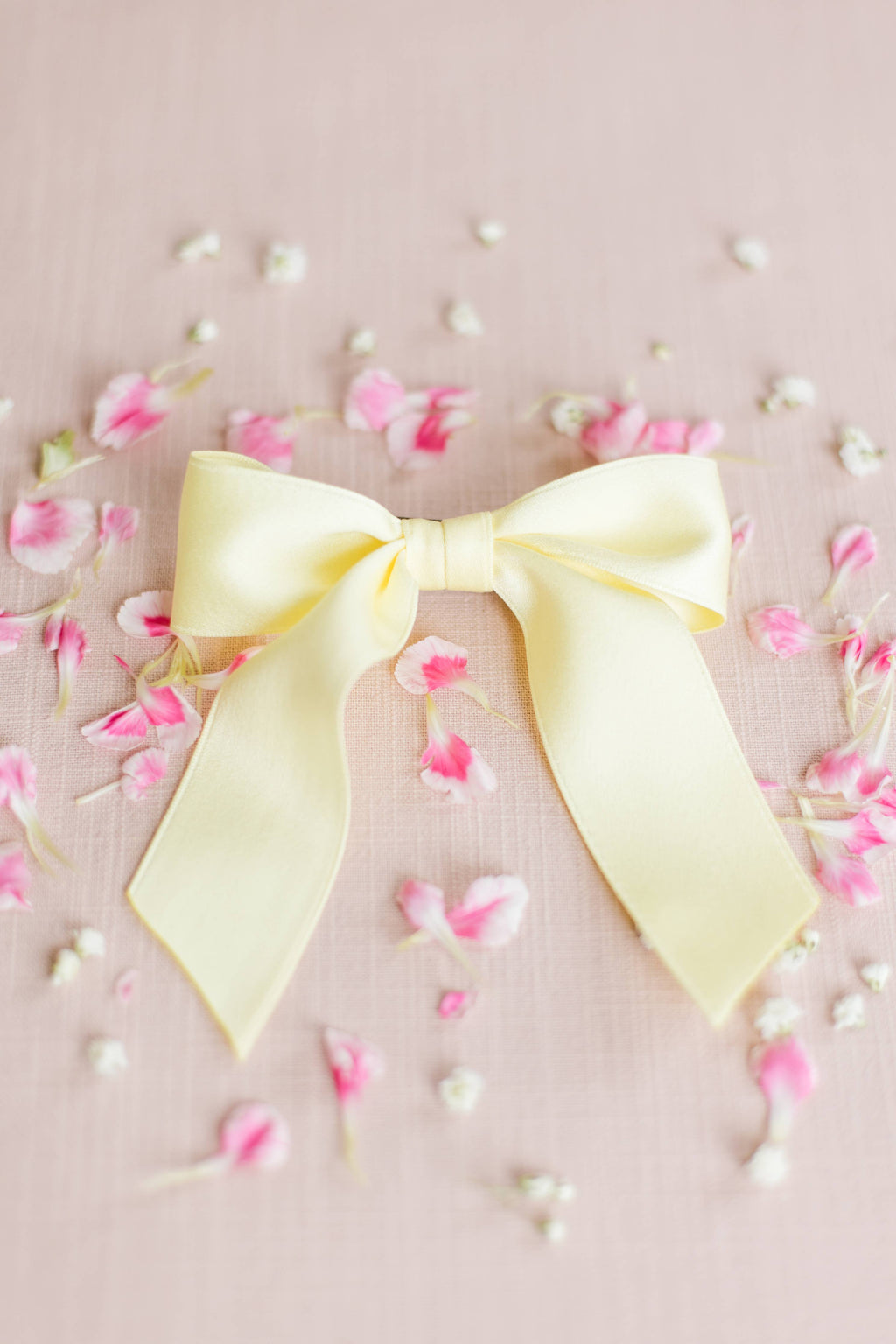 Small Matte Satin Hair Barrette | Delora Bow