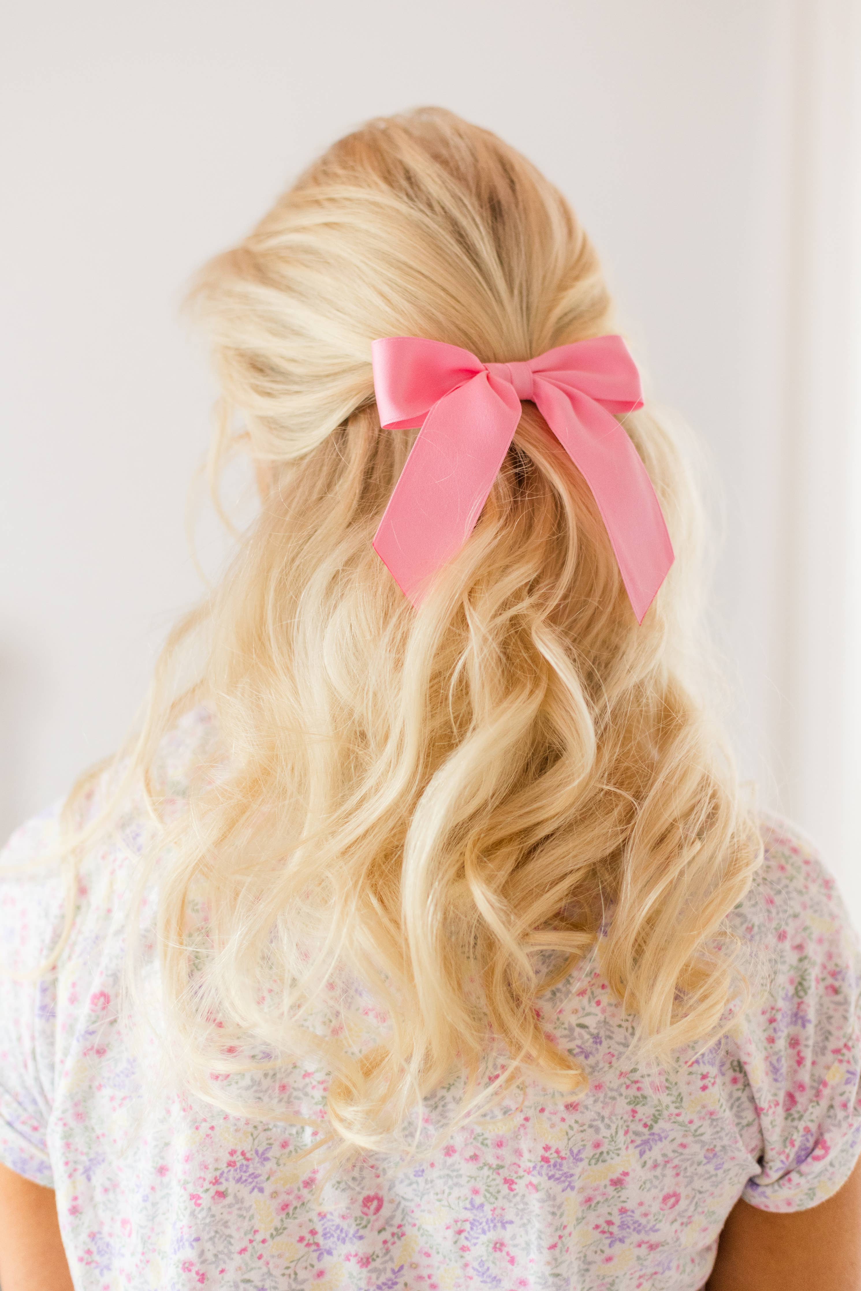 Small Matte Satin Hair Barrette | Delora Bow