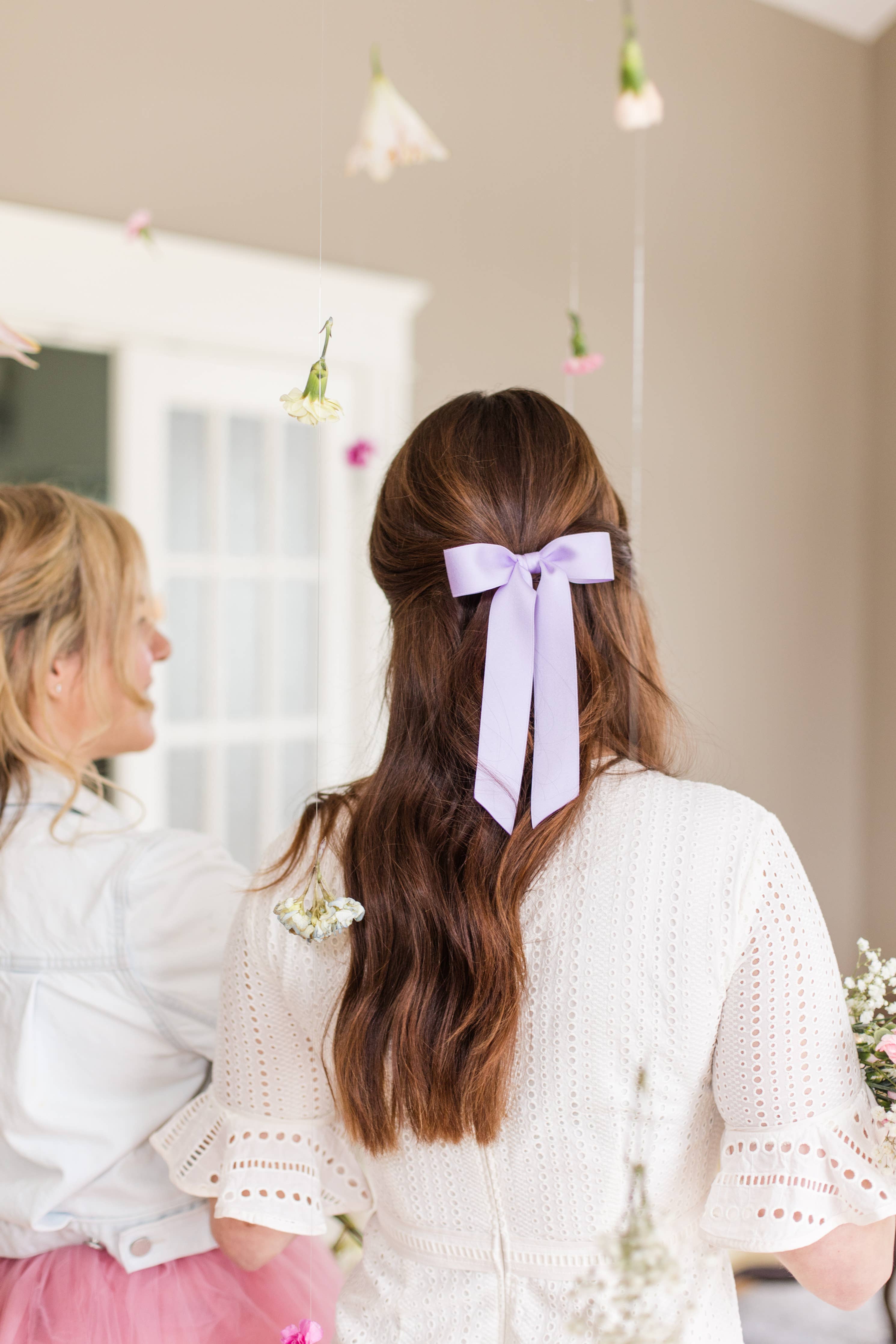 Medium Matte Satin Hair Barrette | Florence Bow