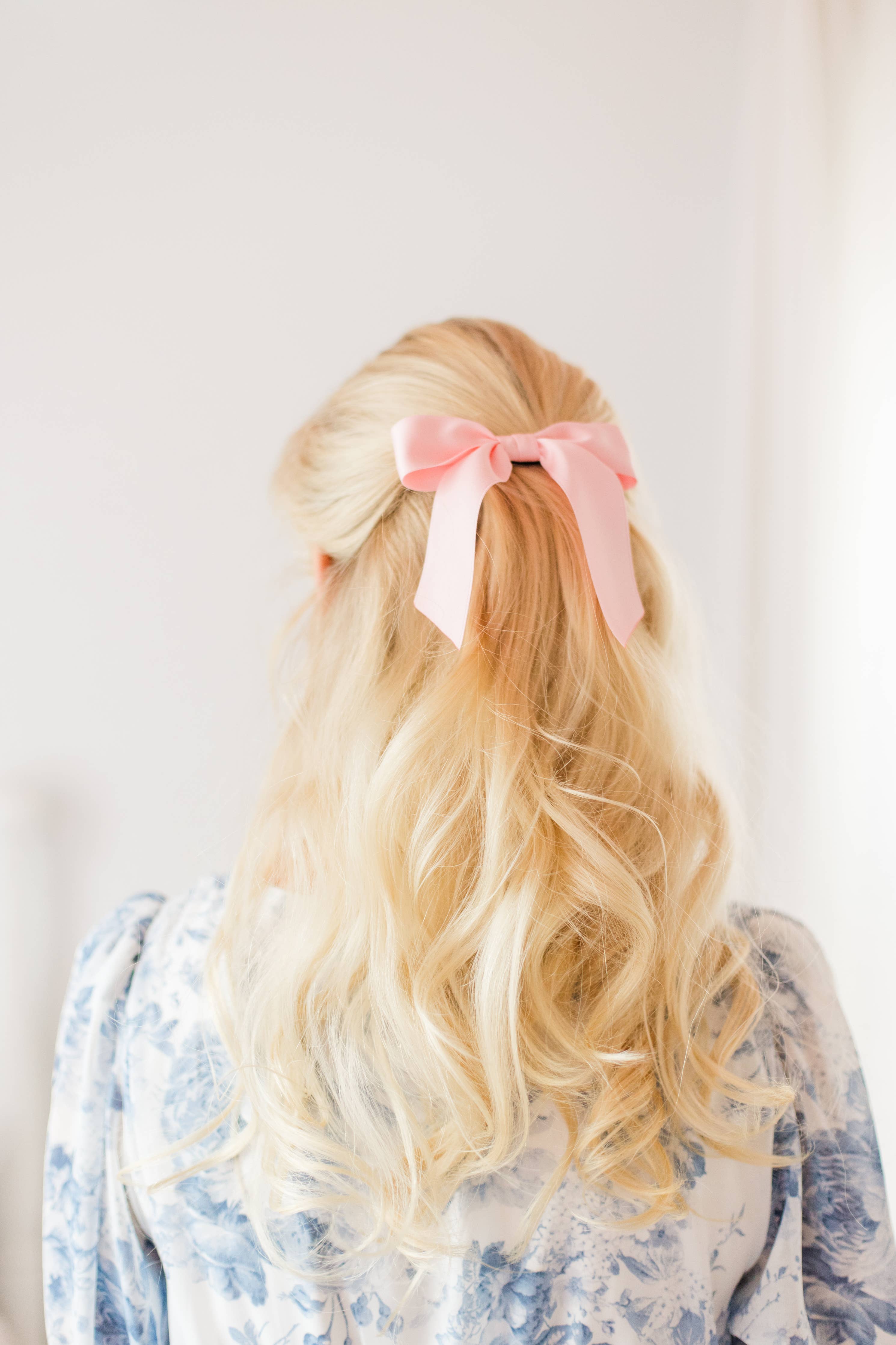 Small Matte Satin Hair Barrette | Delora Bow