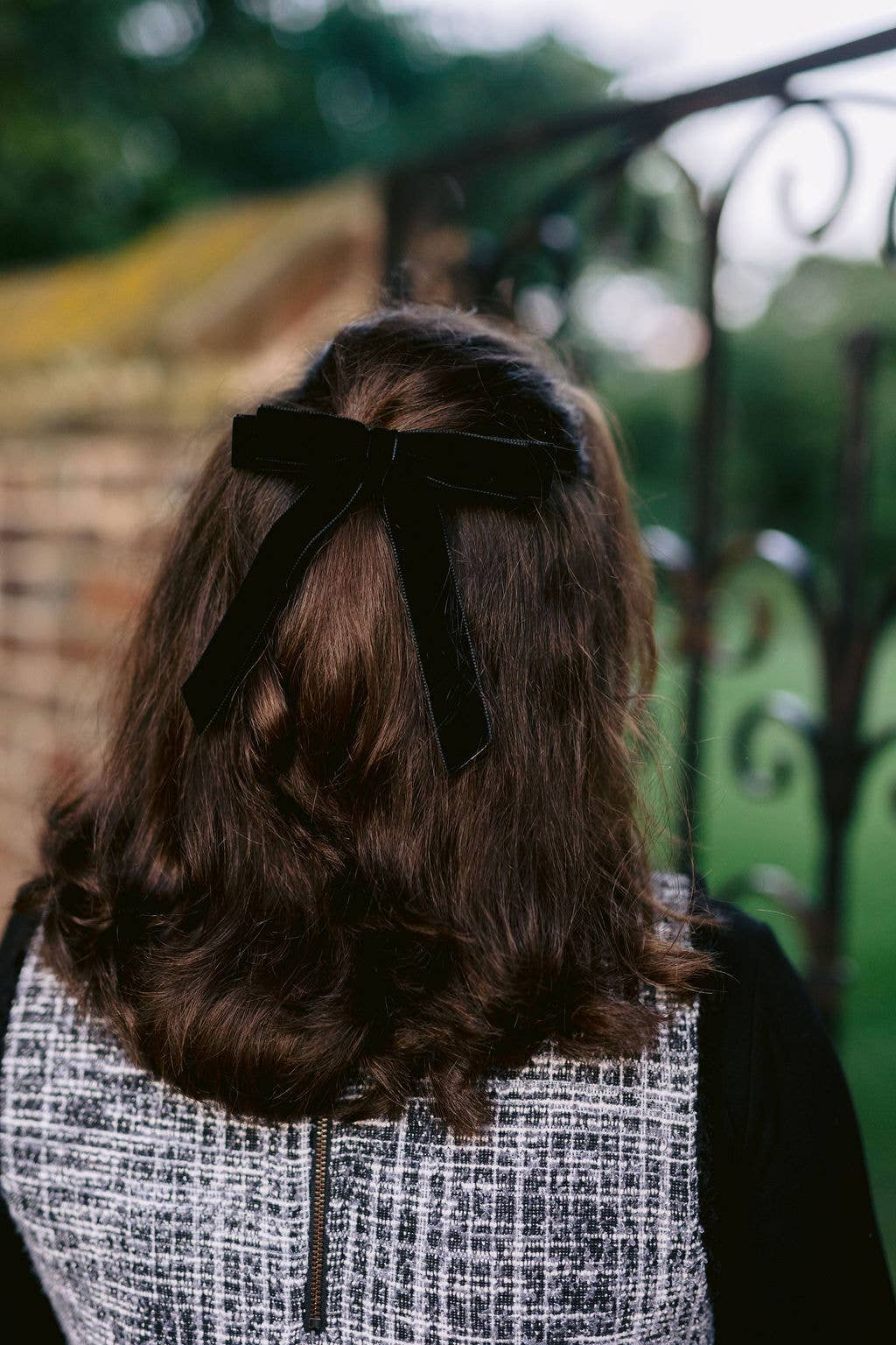 Short Velvet Hair Barrette | Alice Bow - Short Length
