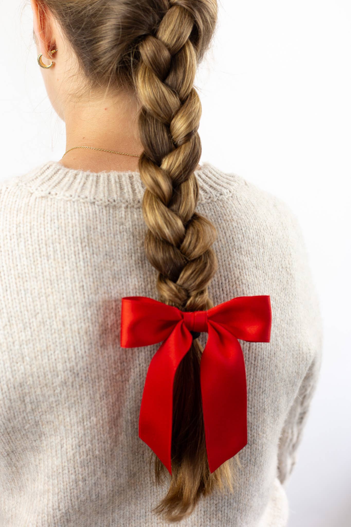 Small Matte Satin Hair Barrette | Delora Bow