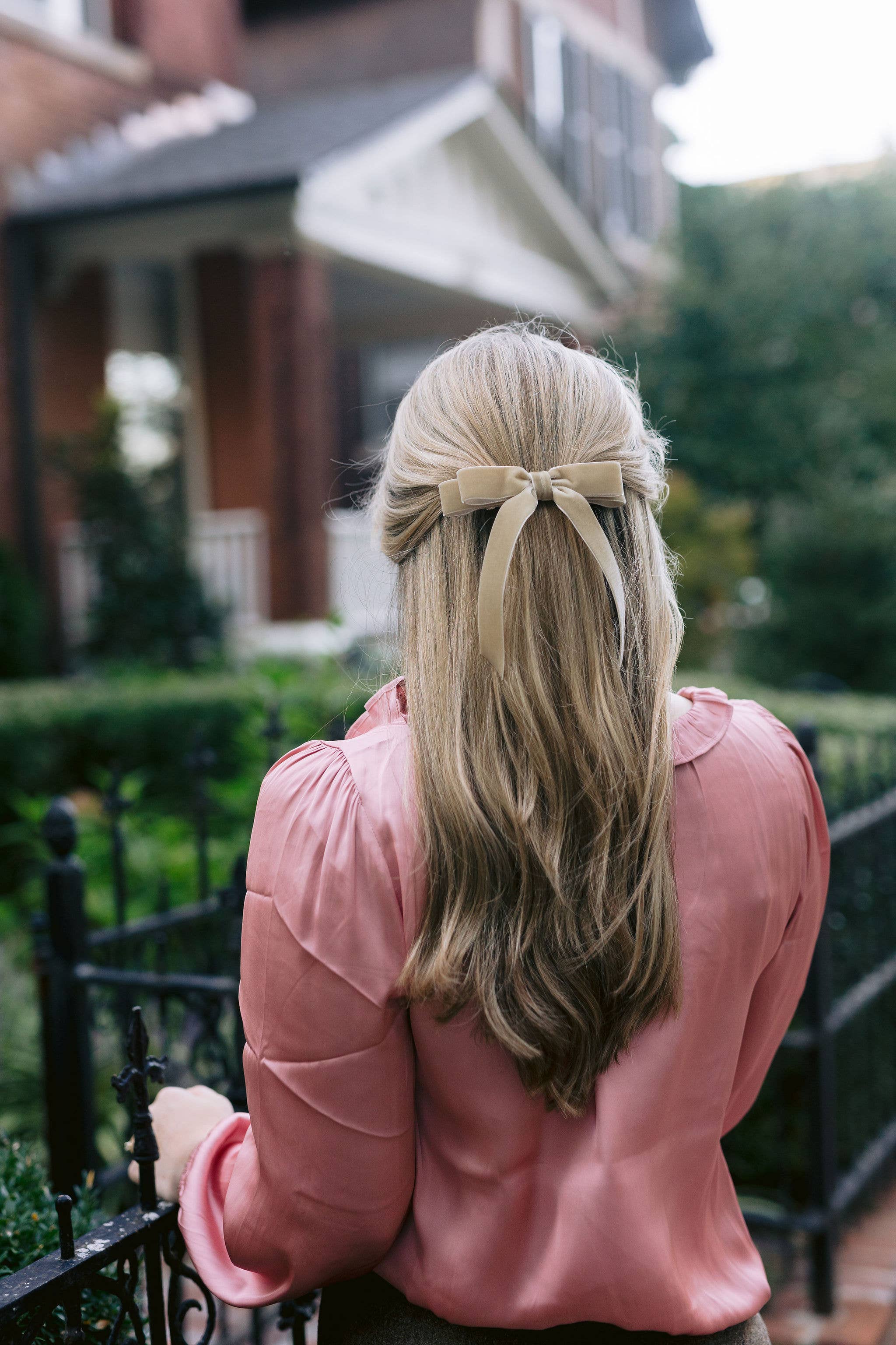 Short Velvet Hair Barrette | Alice Bow - Short Length