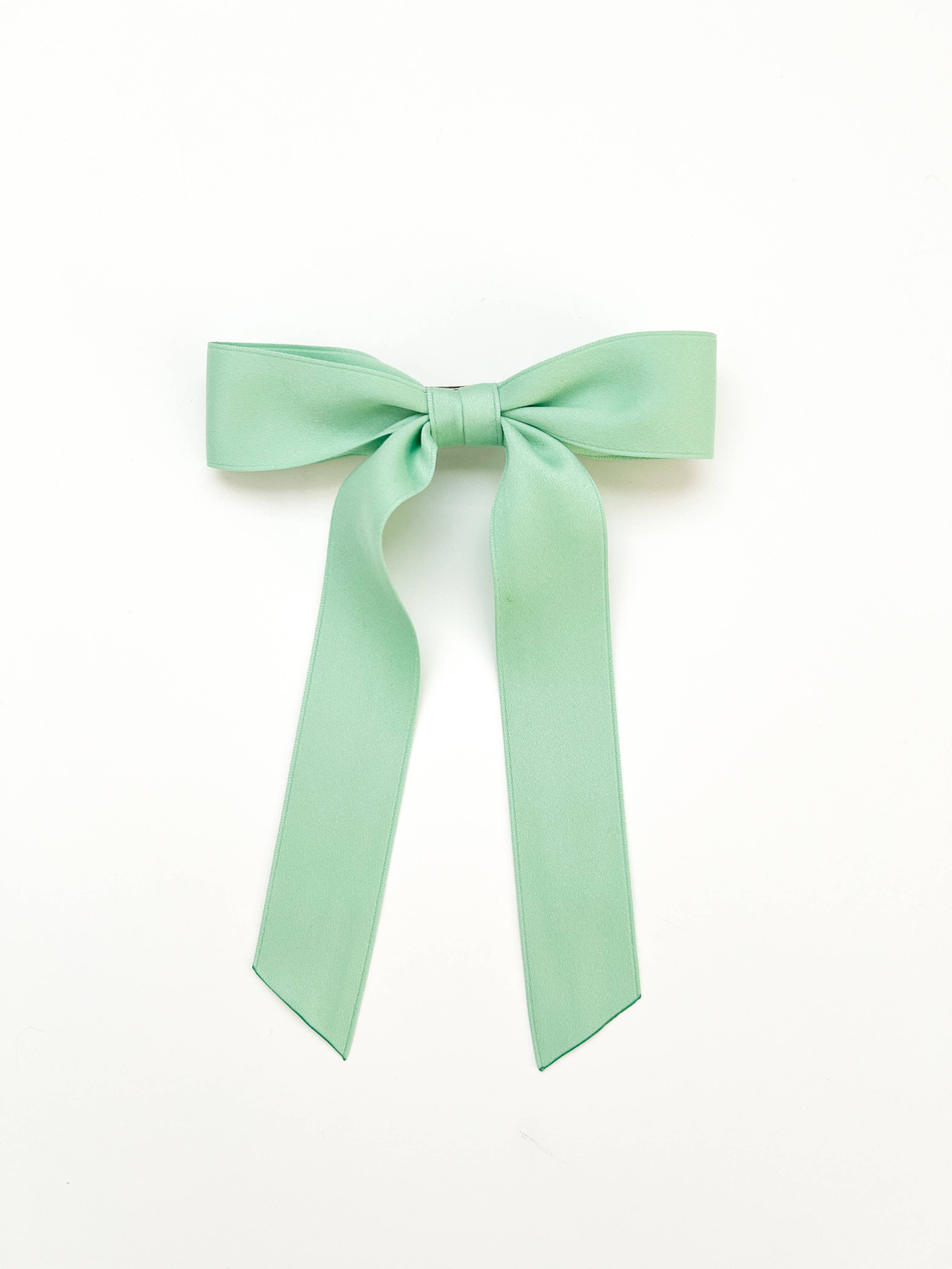 Medium Matte Satin Hair Barrette | Florence Bow