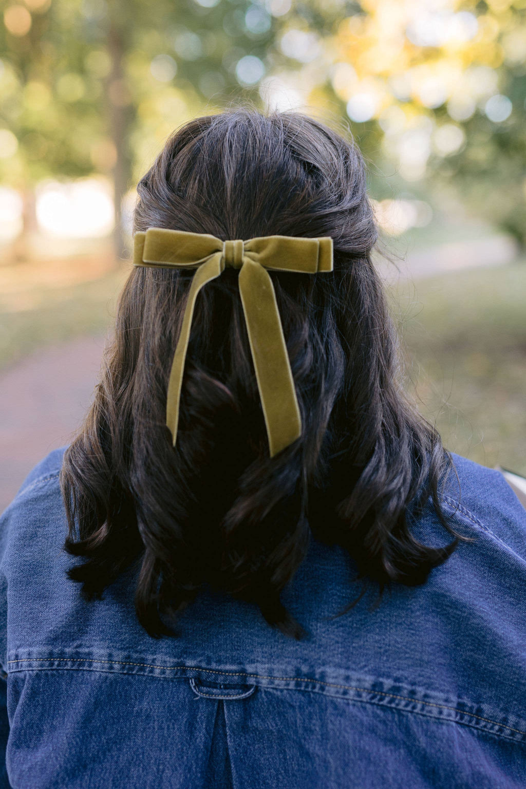 Short Velvet Hair Barrette | Alice Bow - Short Length