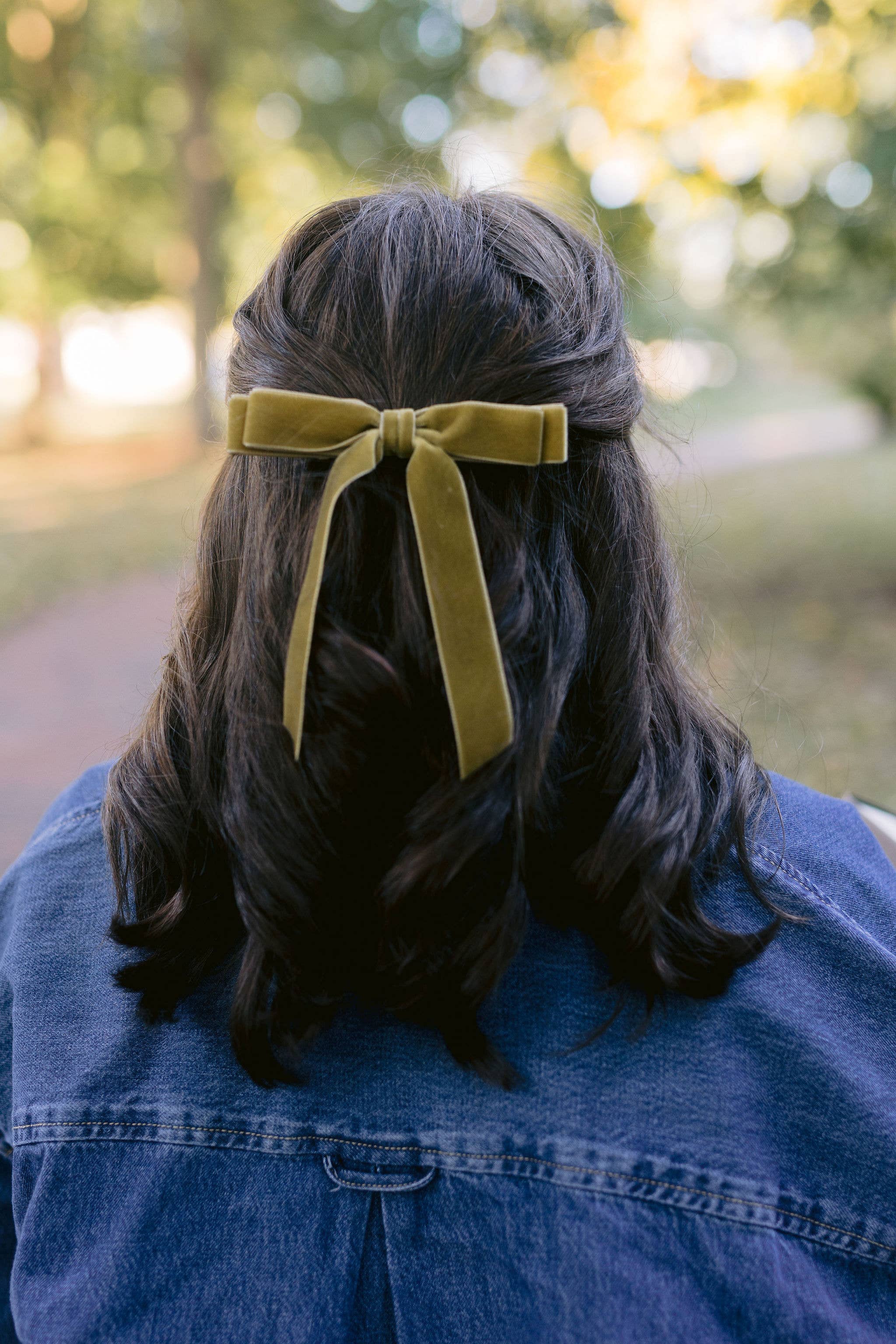 Short Velvet Hair Barrette | Alice Bow - Short Length