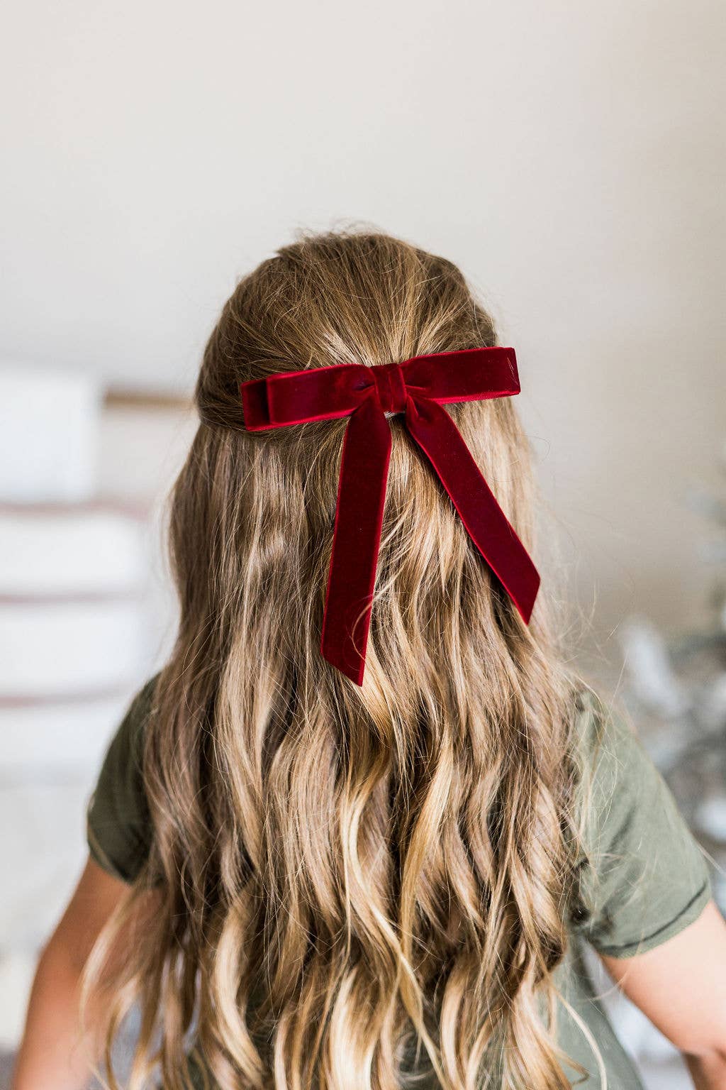 Short Velvet Hair Barrette | Alice Bow - Short Length