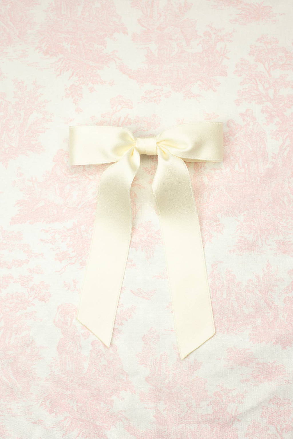 Medium Matte Satin Hair Barrette | Florence Bow