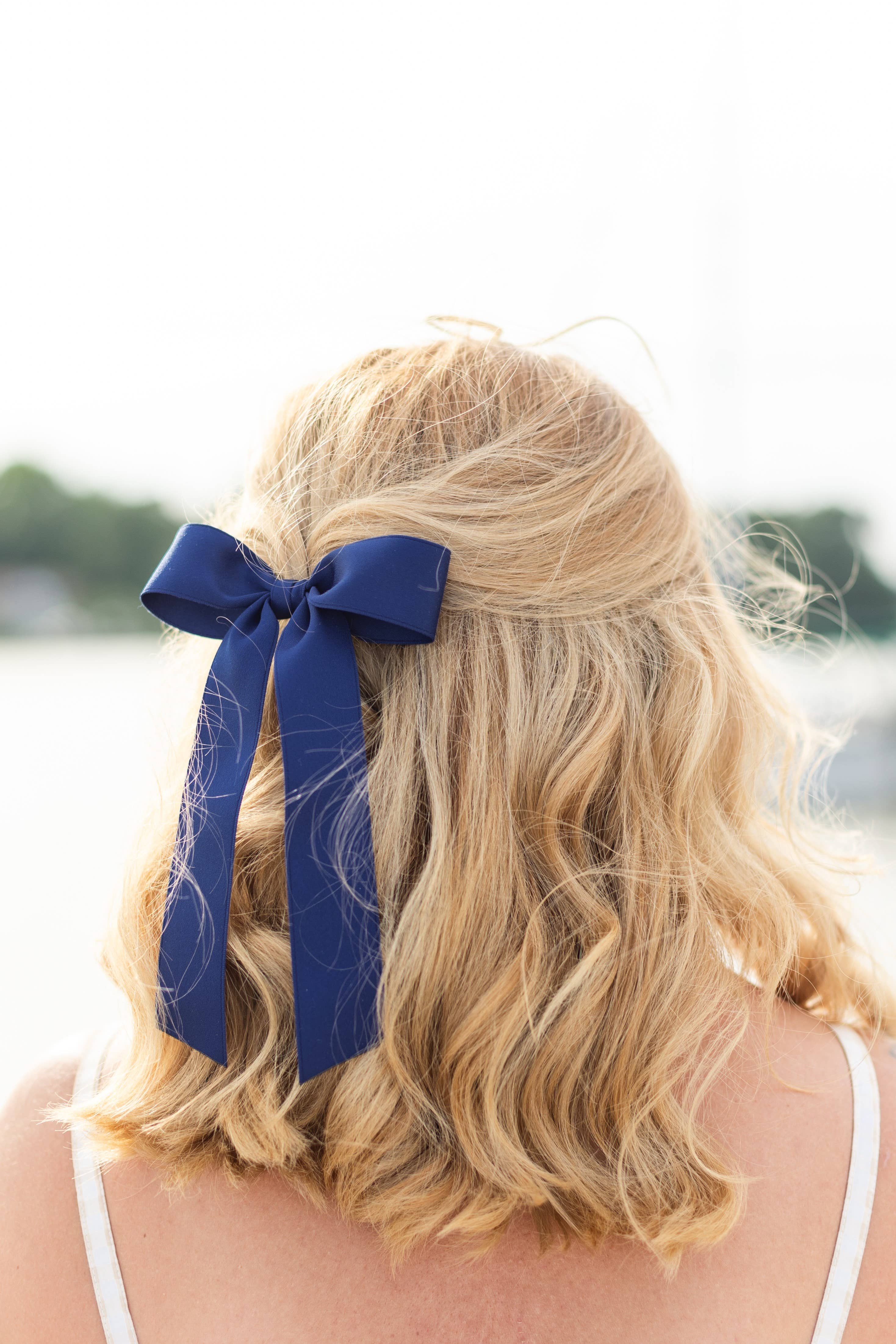 Medium Matte Satin Hair Barrette | Florence Bow