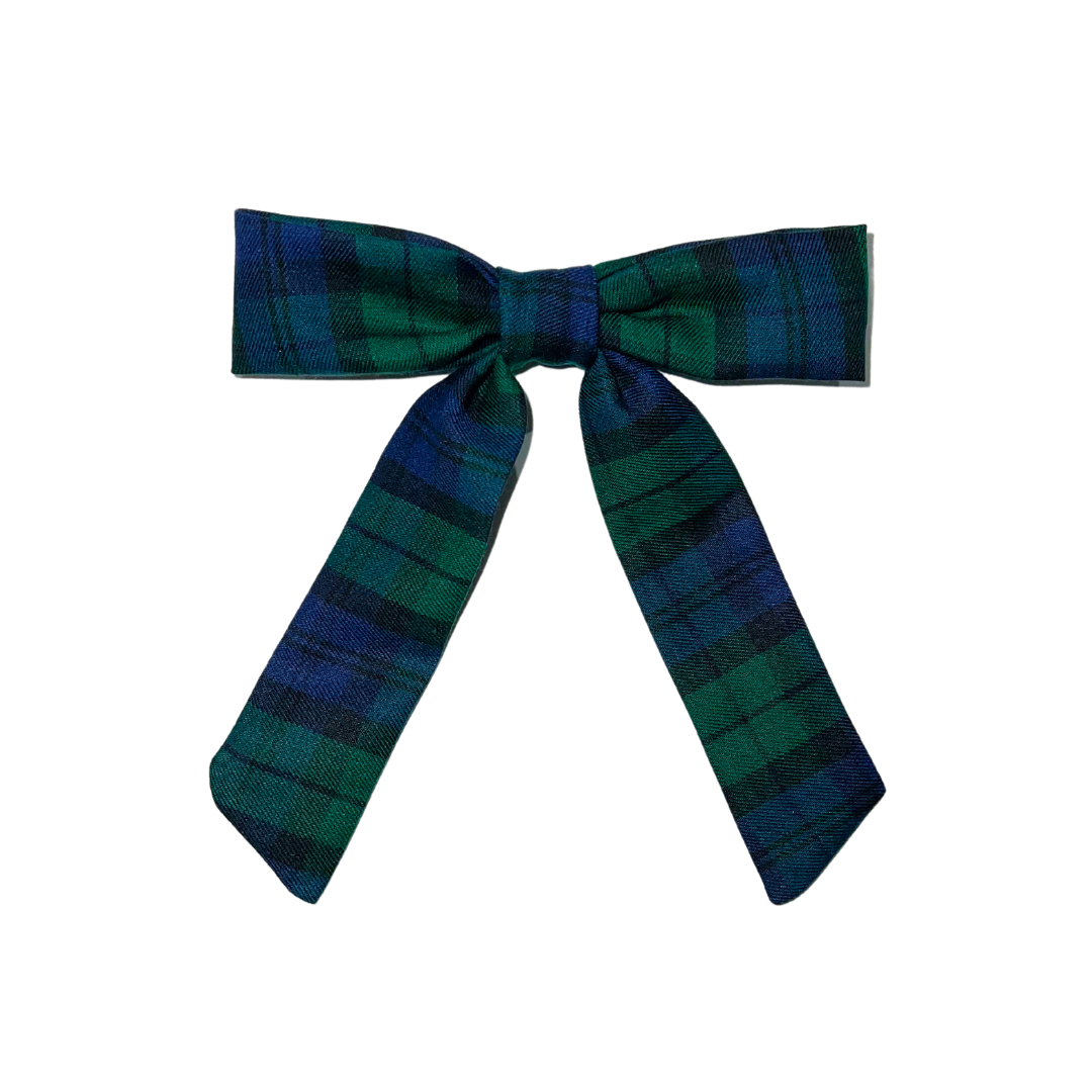Tartan Christmas Plaid Hair Barrette | Emily Bow