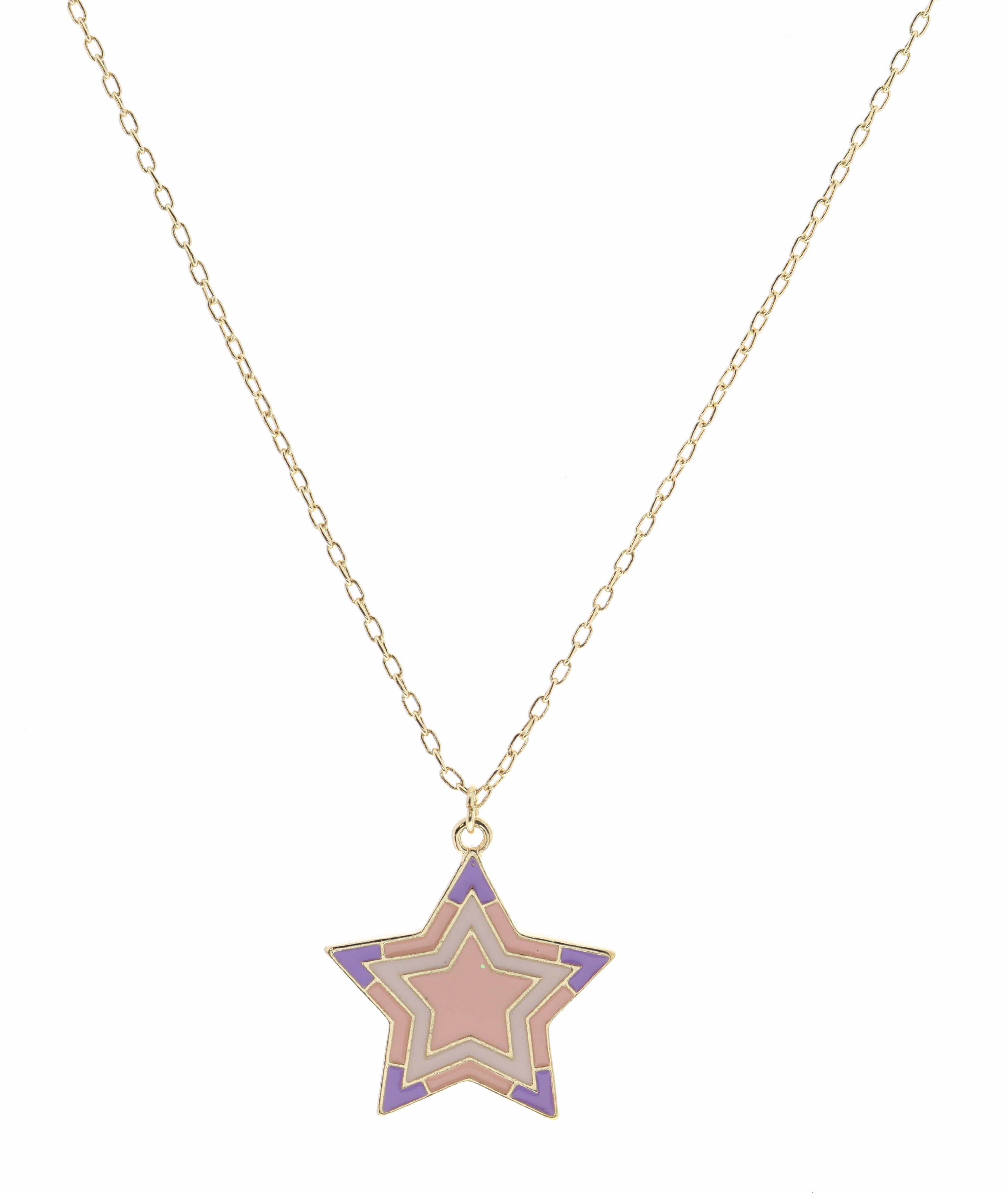 Lavender & Pink Star Necklace