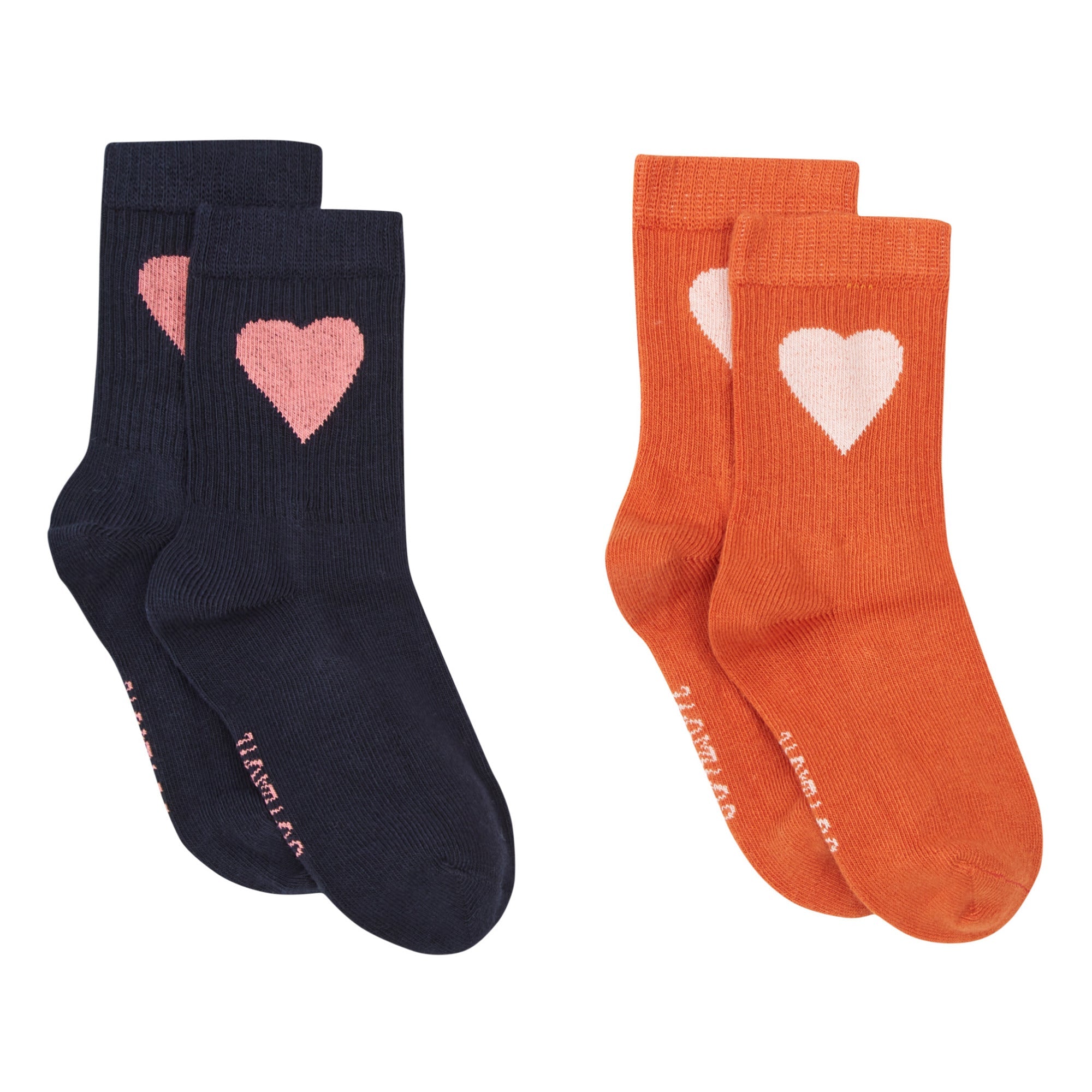 Duo Heart Socks | Navy Bonton SALE